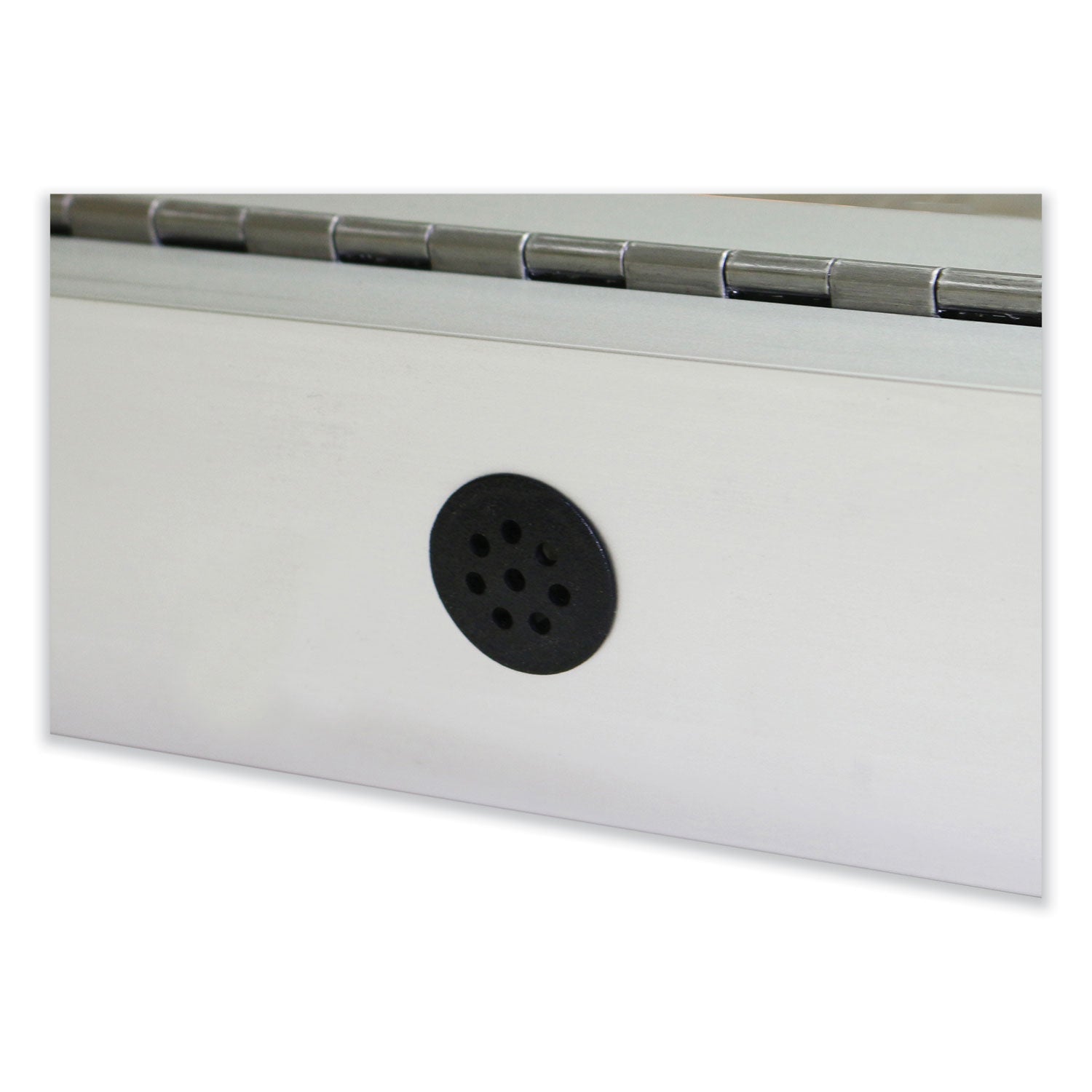 Ghent 1 Door Enclosed Vinyl Bulletin Board with Satin Frame, 18" x 24", Silver Surface, Satin Aluminum Frame