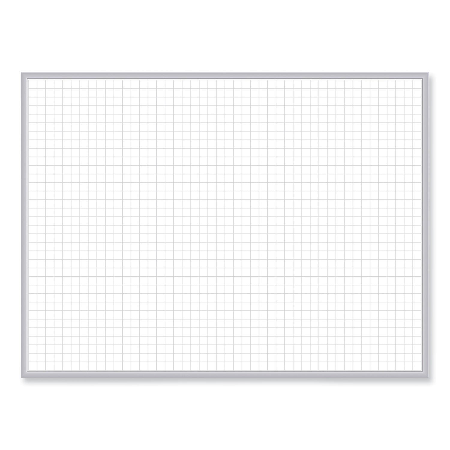 Ghent Magnetic Porcelain Whiteboard with Aluminum Frame, 36.5" x 60.5", White Surface, Satin Aluminum Frame