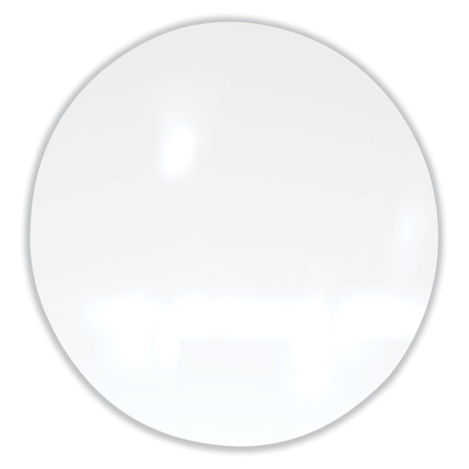Ghent Coda Low Profile Circular Non-Magnetic Glassboard, 24" x 24", White Surface