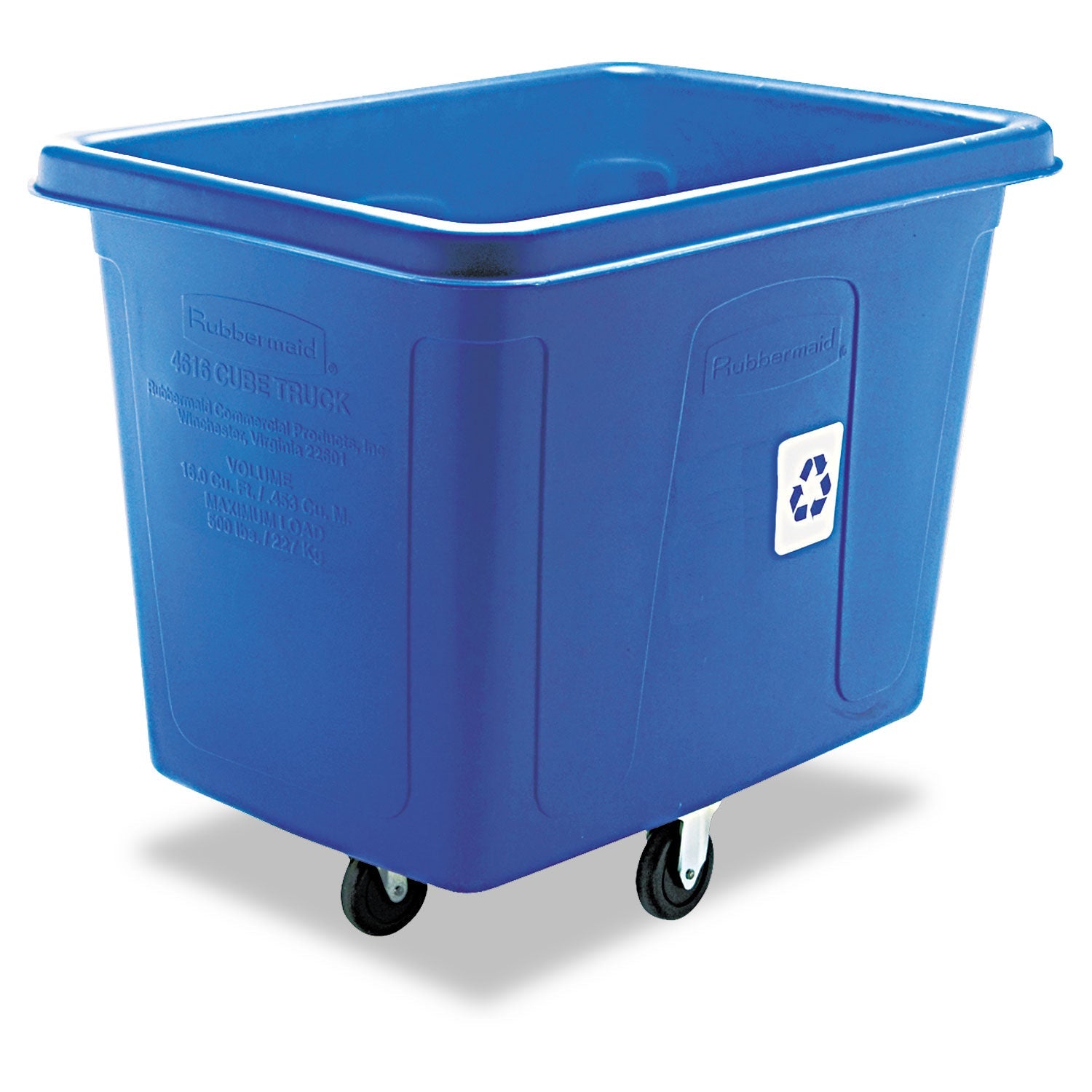 Rubbermaid Commercial Recycling Cube Truck | Blue