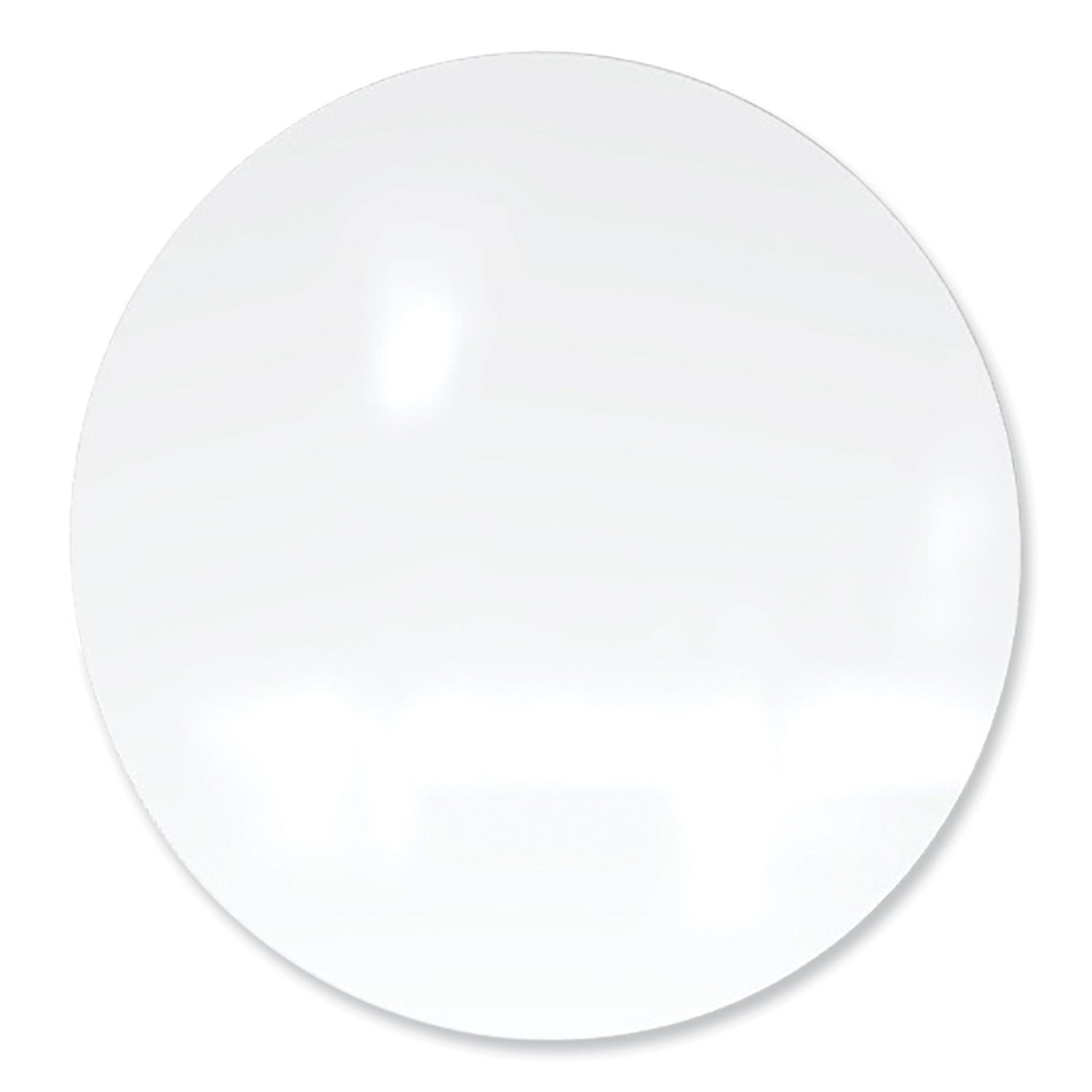 Ghent Coda Low Profile Circular Non-Magnetic Glassboard, 48" x 48", White Surface