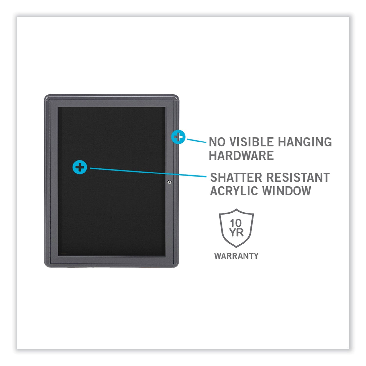 Ghent Enclosed Letterboard, 24.13" x 33.75", Burgundy Surface, Powder-Coated Gray Aluminum Frame - Bloom Skins