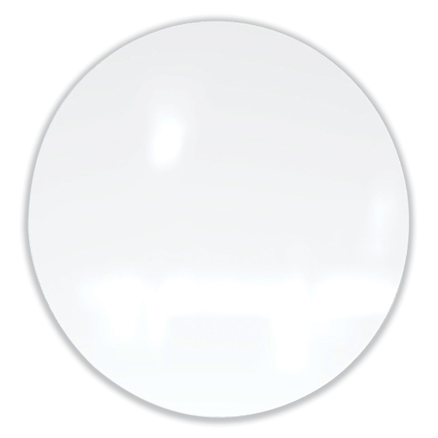 Ghent Coda Low Profile Circular Non-Magnetic Glassboard, 36" x 36", White Surface