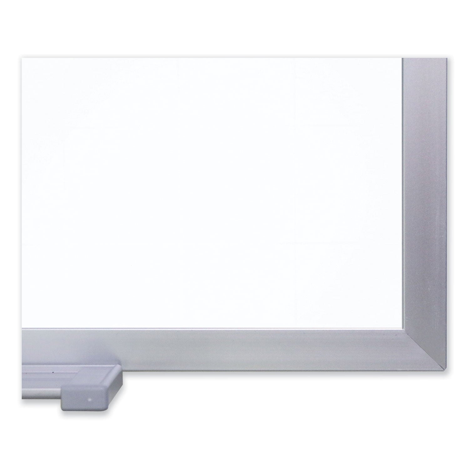 Ghent Magnetic Porcelain Whiteboard with Aluminum Frame, 60.5" x 48.5", White Surface, Satin Aluminum Frame