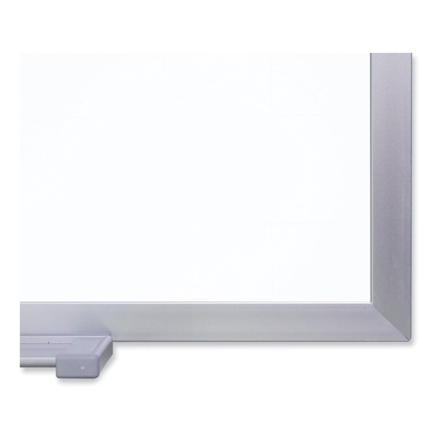 Ghent Magnetic Porcelain Whiteboard with Aluminum Frame, 36" x 24", White Surface, Satin Aluminum Frame