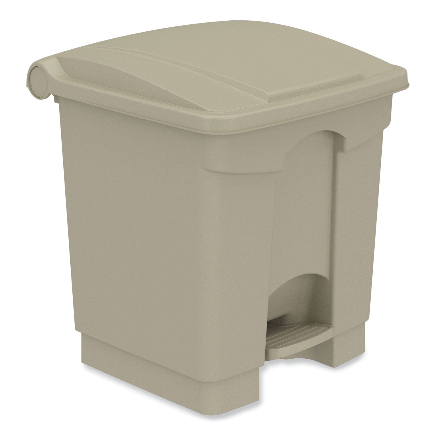 Plastic Step-On Receptacle | 8 Gal Tan