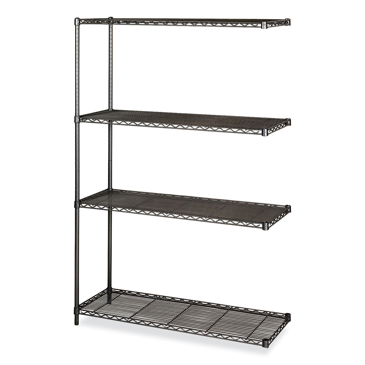 Safco Industrial Add-On Unit | Four-Shelf Black