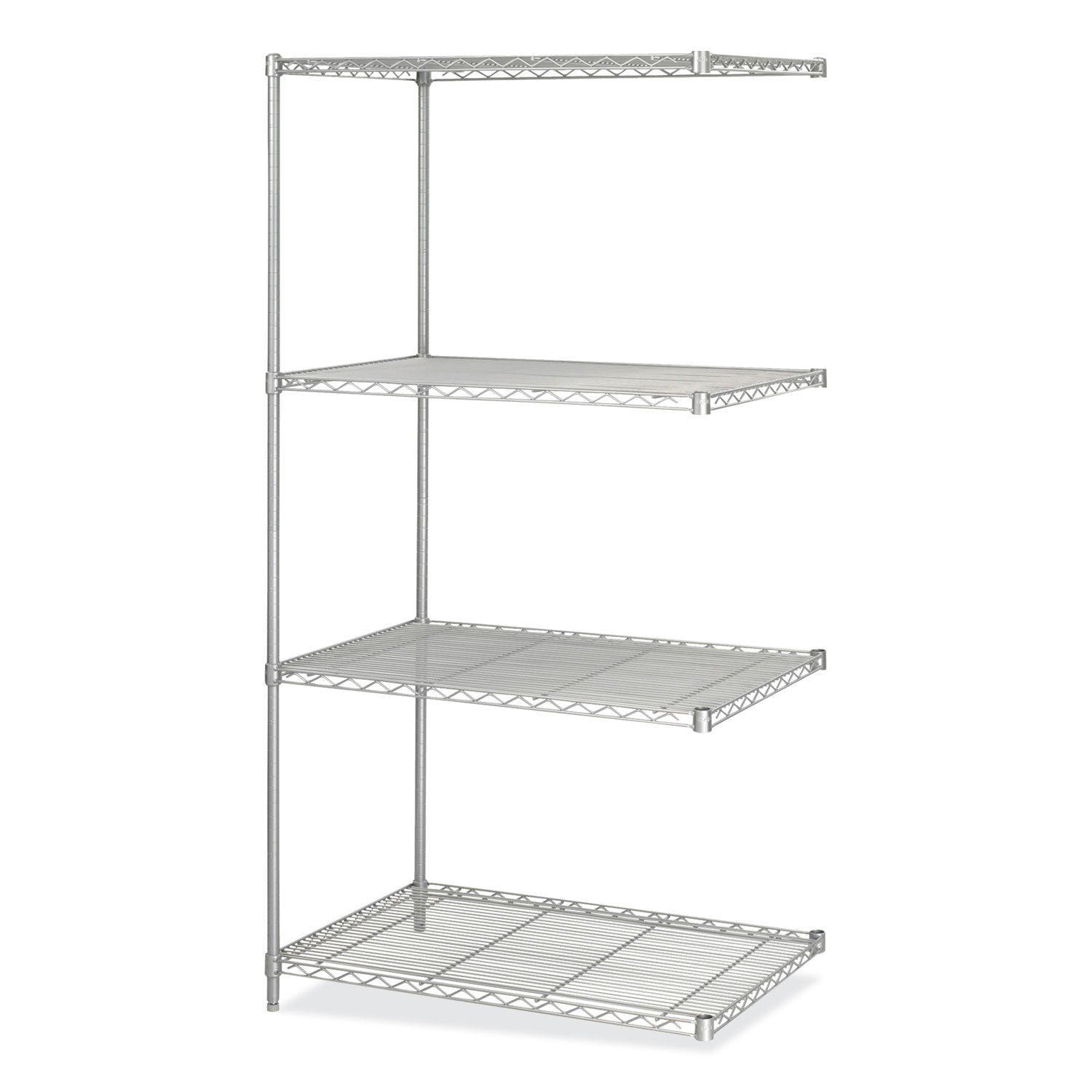 Industrial Add-On Shelving Unit | Gray | 4-Shelf