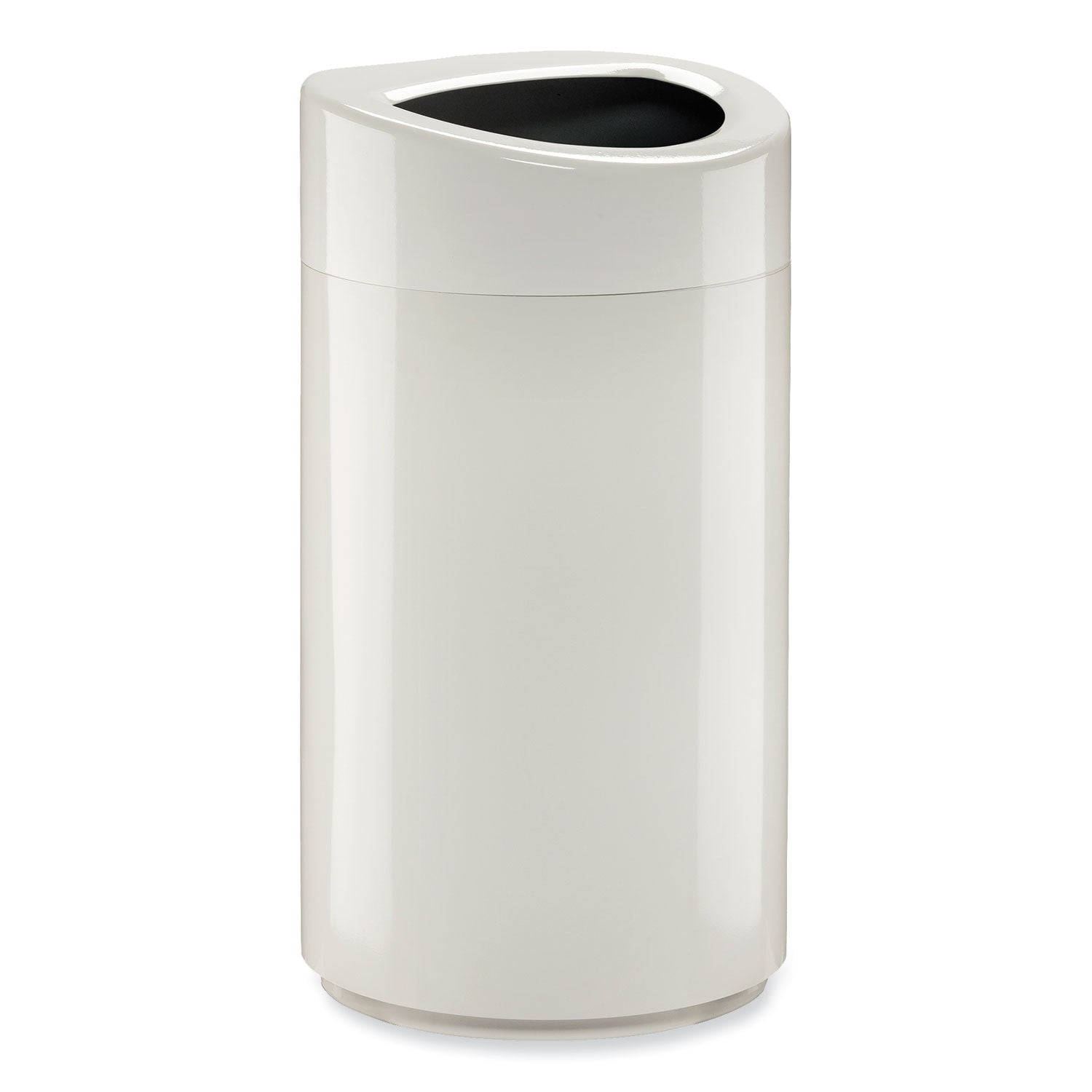 Open Top Oval Waste Receptacle | 14 Gal White