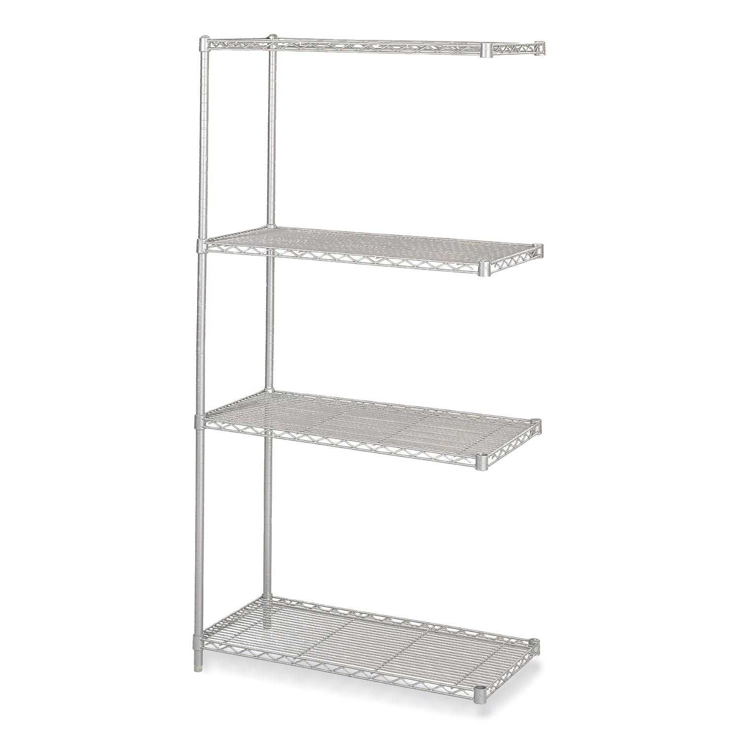 Industrial Add-On Unit | 4-Shelf | Metallic Gray