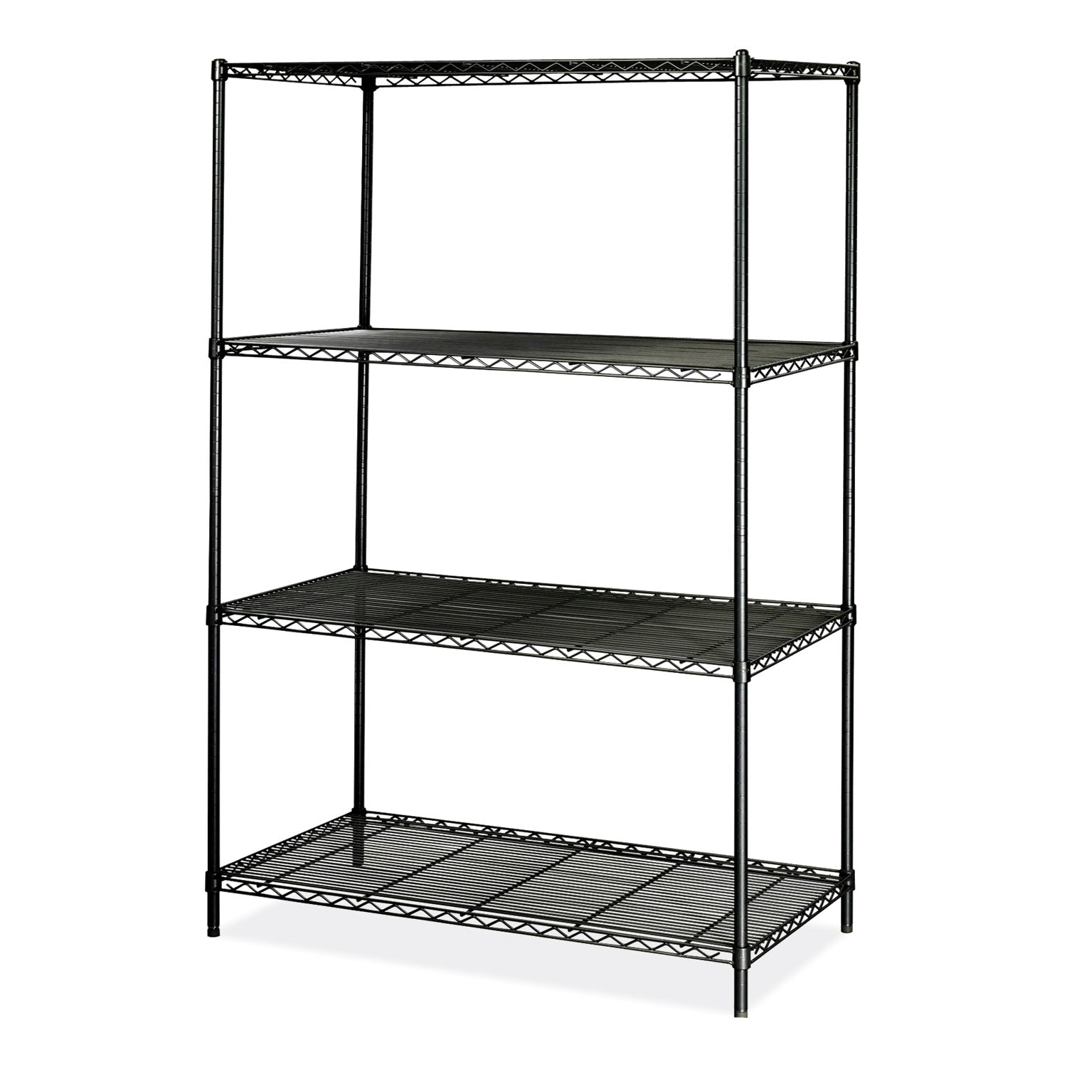 Safco Industrial Wire Shelving | Four-Shelf Black