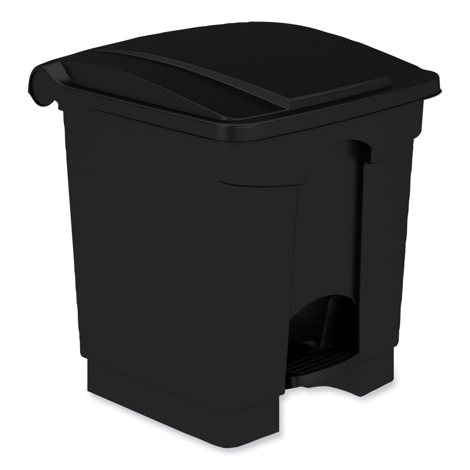 Plastic Step-On Receptacle | 8 Gal Black