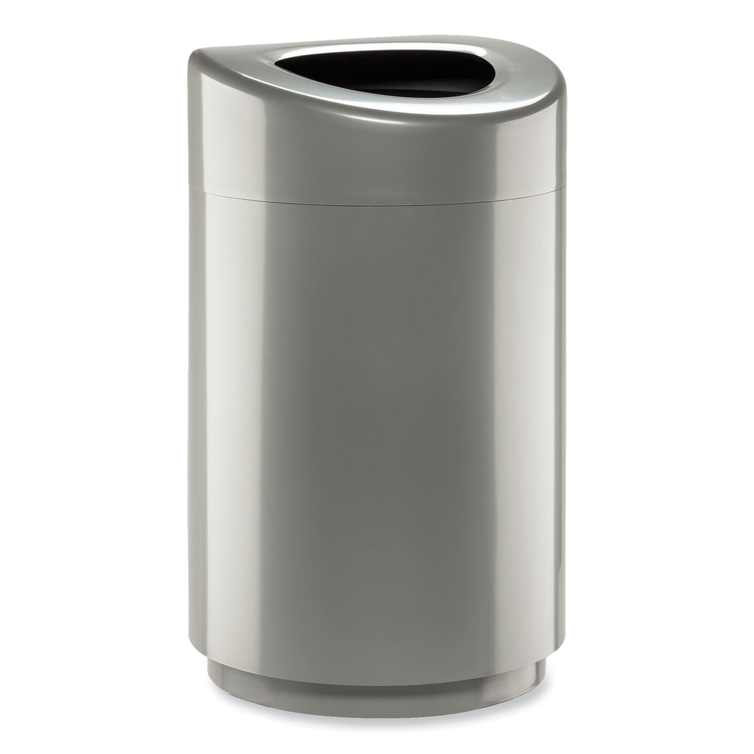 Safco Open Top Waste Receptacle | 30 Gal Silver