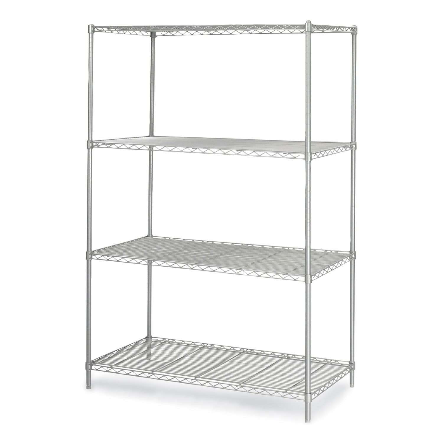 Safco® Industrial Wire Shelving, Four-Shelf, 48w x 24d x 72h, Metallic Gray