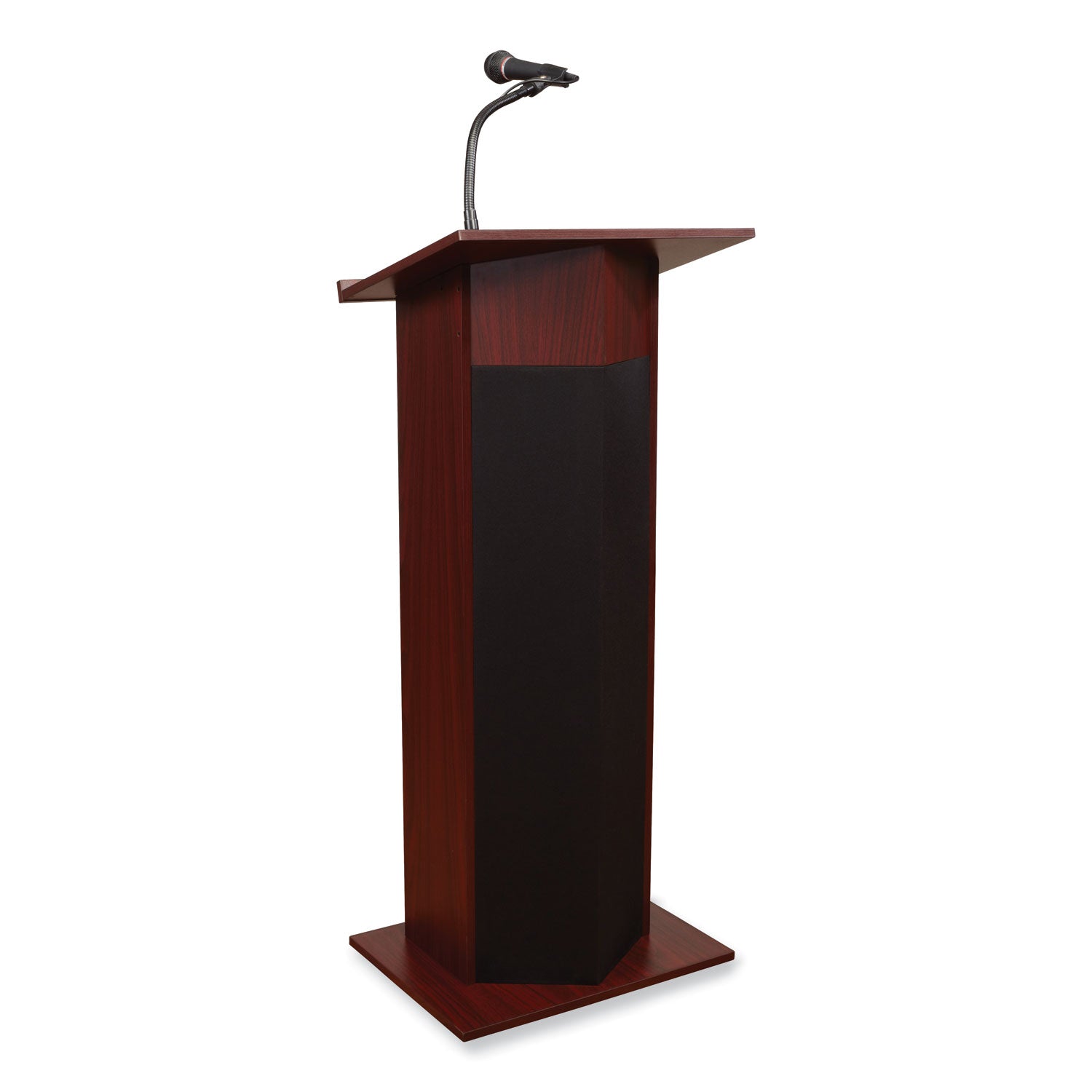 Oklahoma Sound® Power Plus Lectern, 22 x 17 x 46, Mahogany