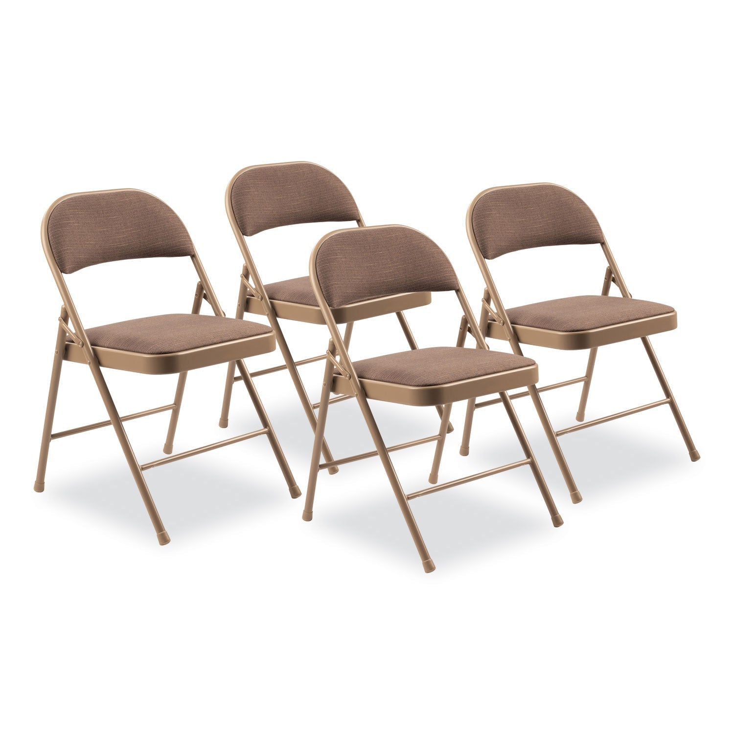 970 Series Fabric Padded Folding Chair | Brown, 4/Ctn
