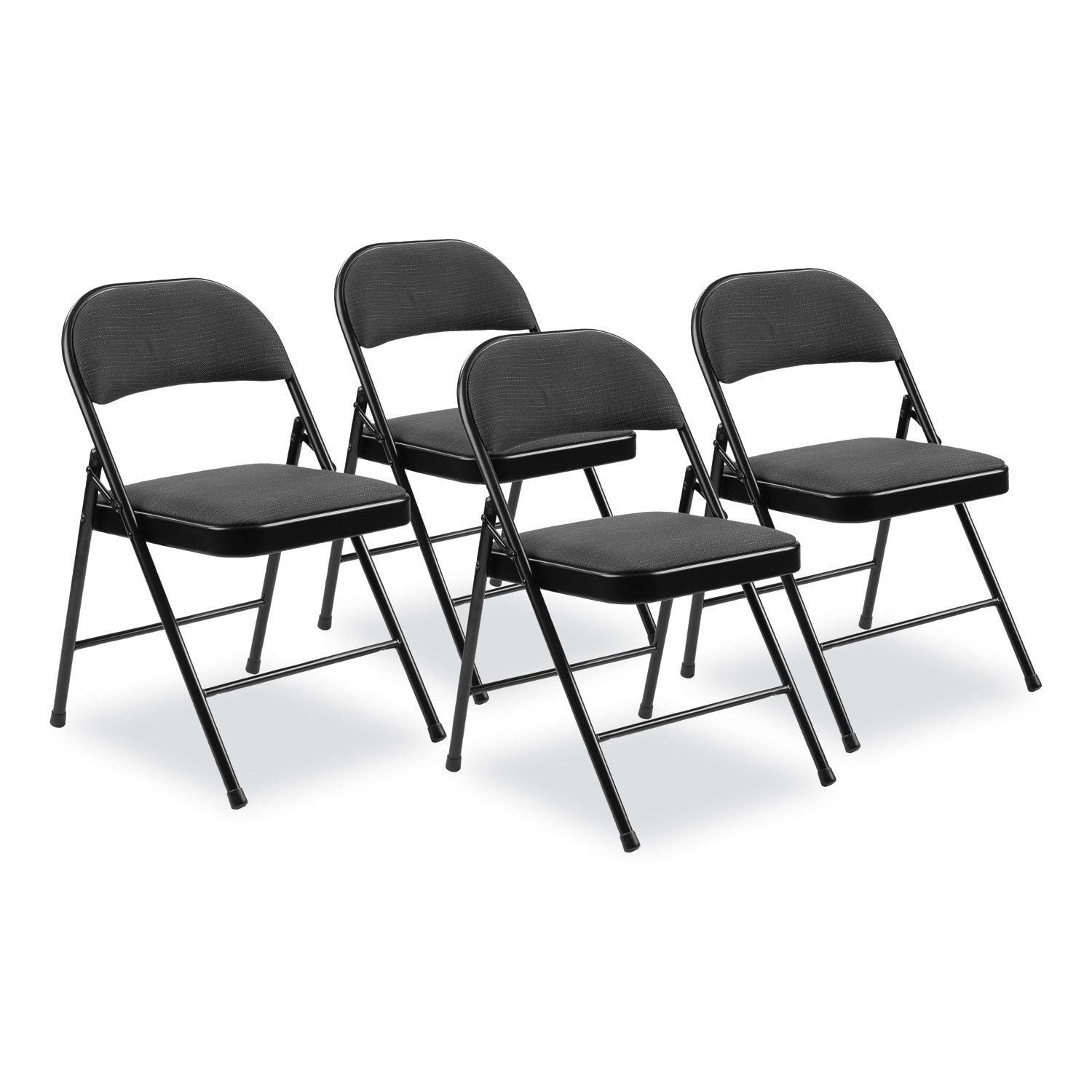 970 Series Fabric Padded Folding Chair | Black, 4/Ctn