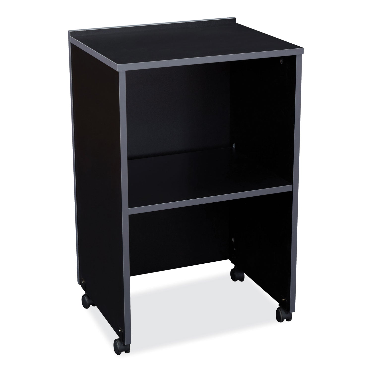 Oklahoma Sound® AV Cart/Lectern Base, 21.12 x 17.5 x 33.75, Black