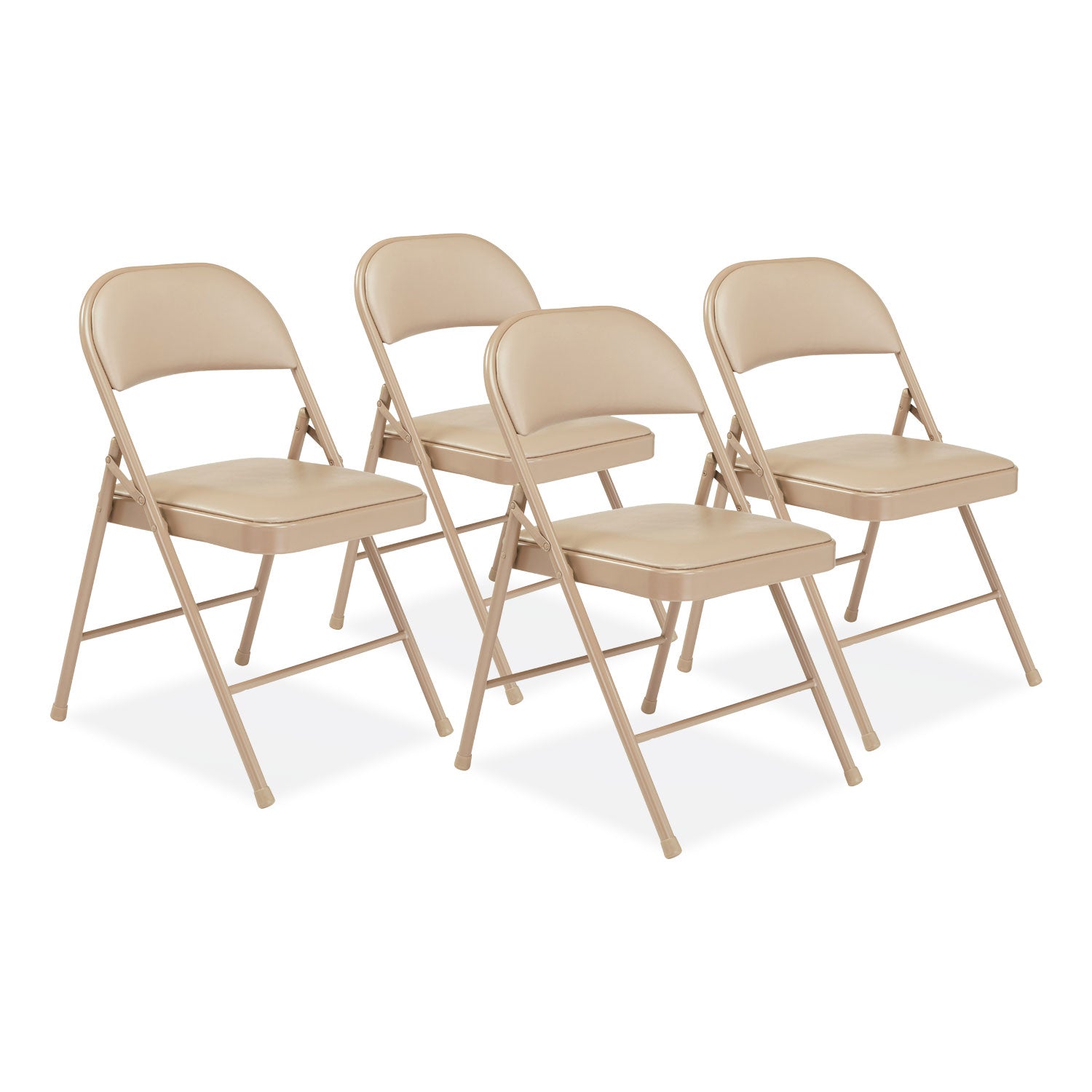 950 Series Vinyl Padded Folding Chair | Beige, 4/Ctn