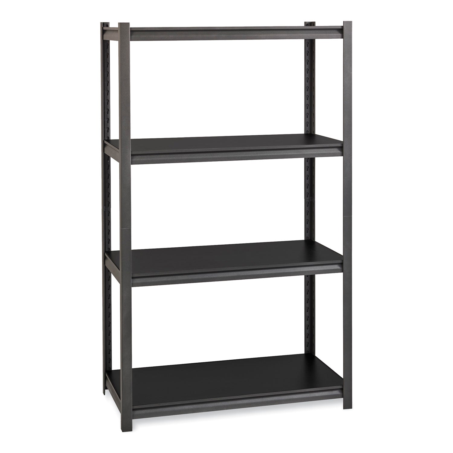 Hirsh Industries® Iron Horse 3200 Rivet Shelving, Four-Shelf, 36w x 18d x 60h, Gray