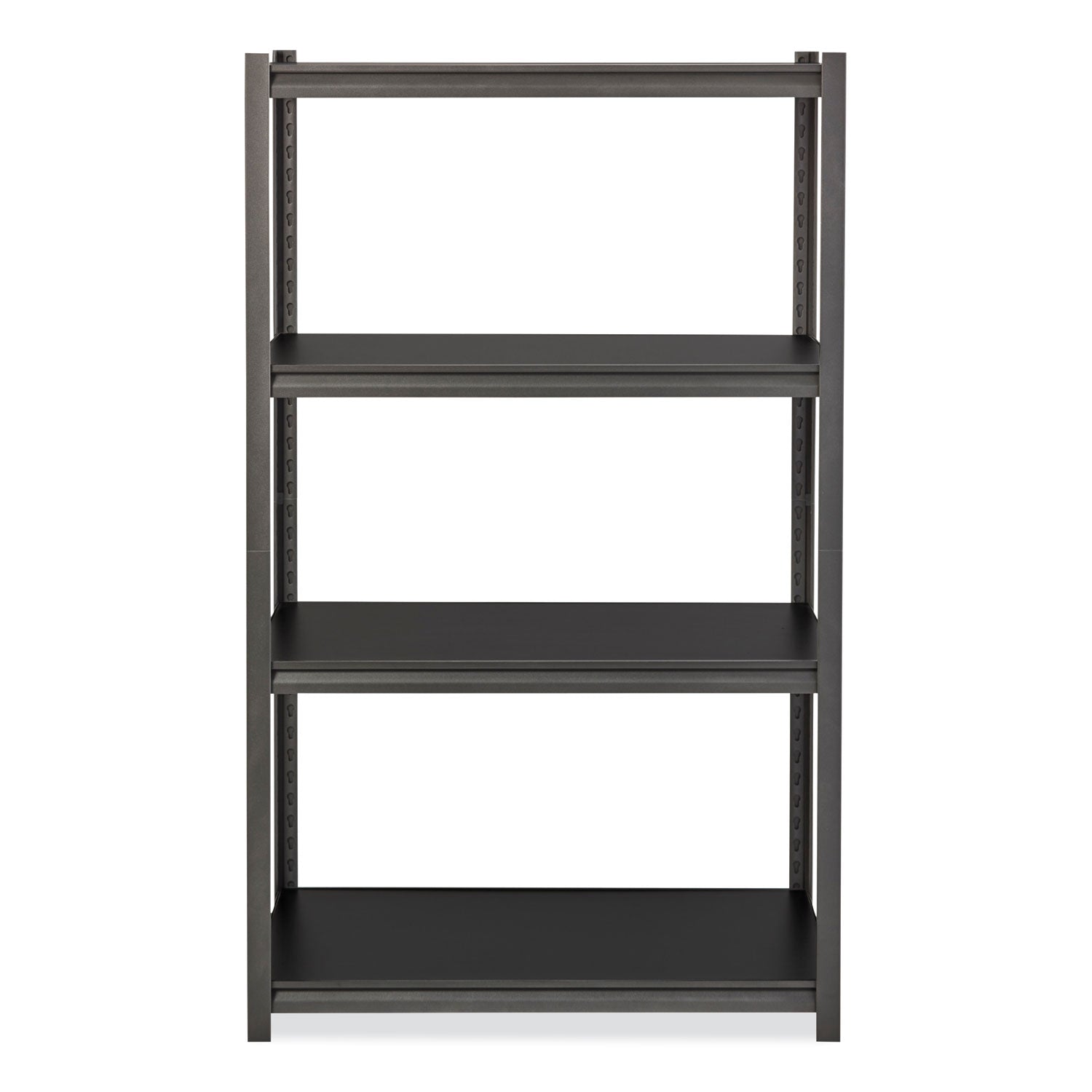 Hirsh Industries® Iron Horse 3200 Rivet Shelving, Four-Shelf, 36w x 18d x 60h, Gray