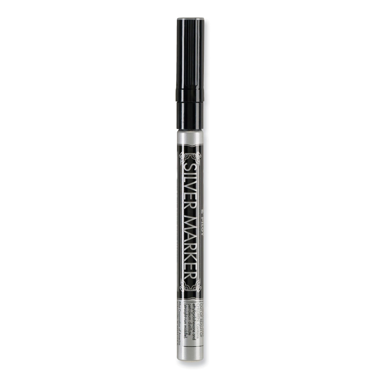 Pilot® Creative Art And Crafts Marker, Extra-Fine Brush Tip, Silver