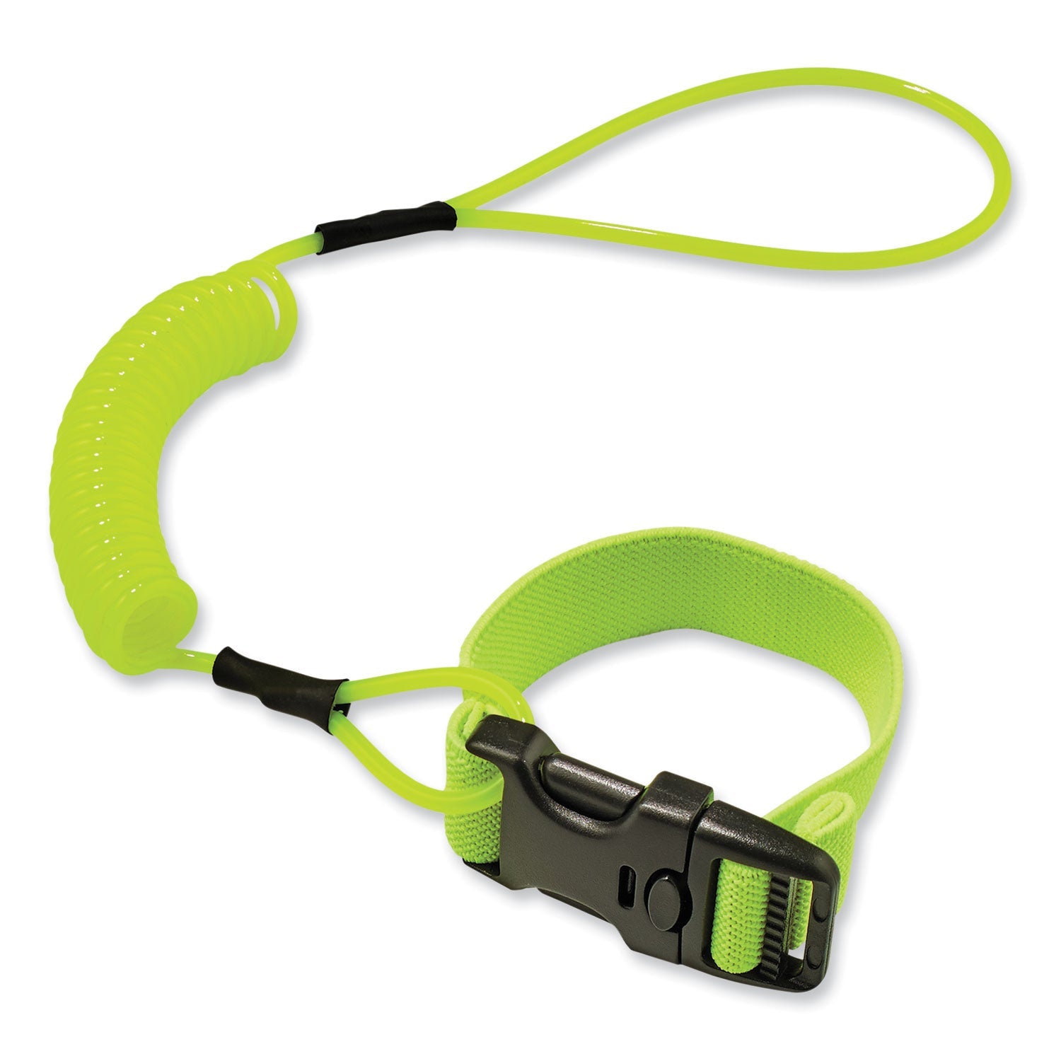 Coiled Lanyard with Buckle | Squids 3157 2lb Lime