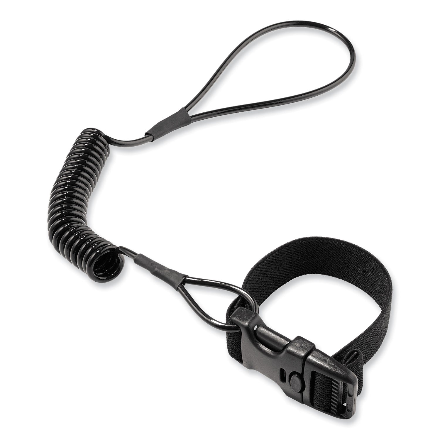 Coiled Lanyard with Buckle | Squids 3157 2lb Black