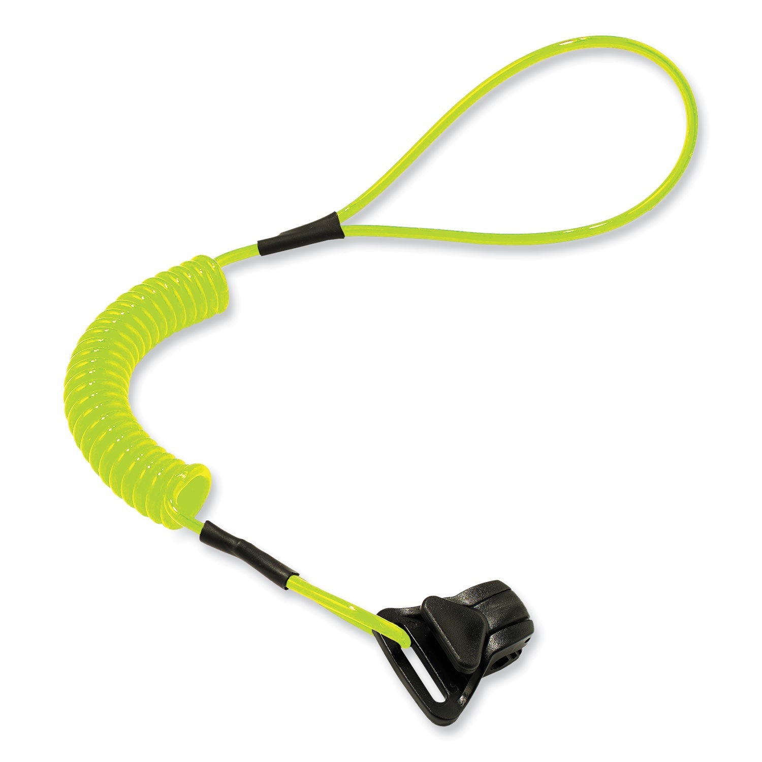 Coiled Lanyard with Clamp | Squids 3158 2lb Lime