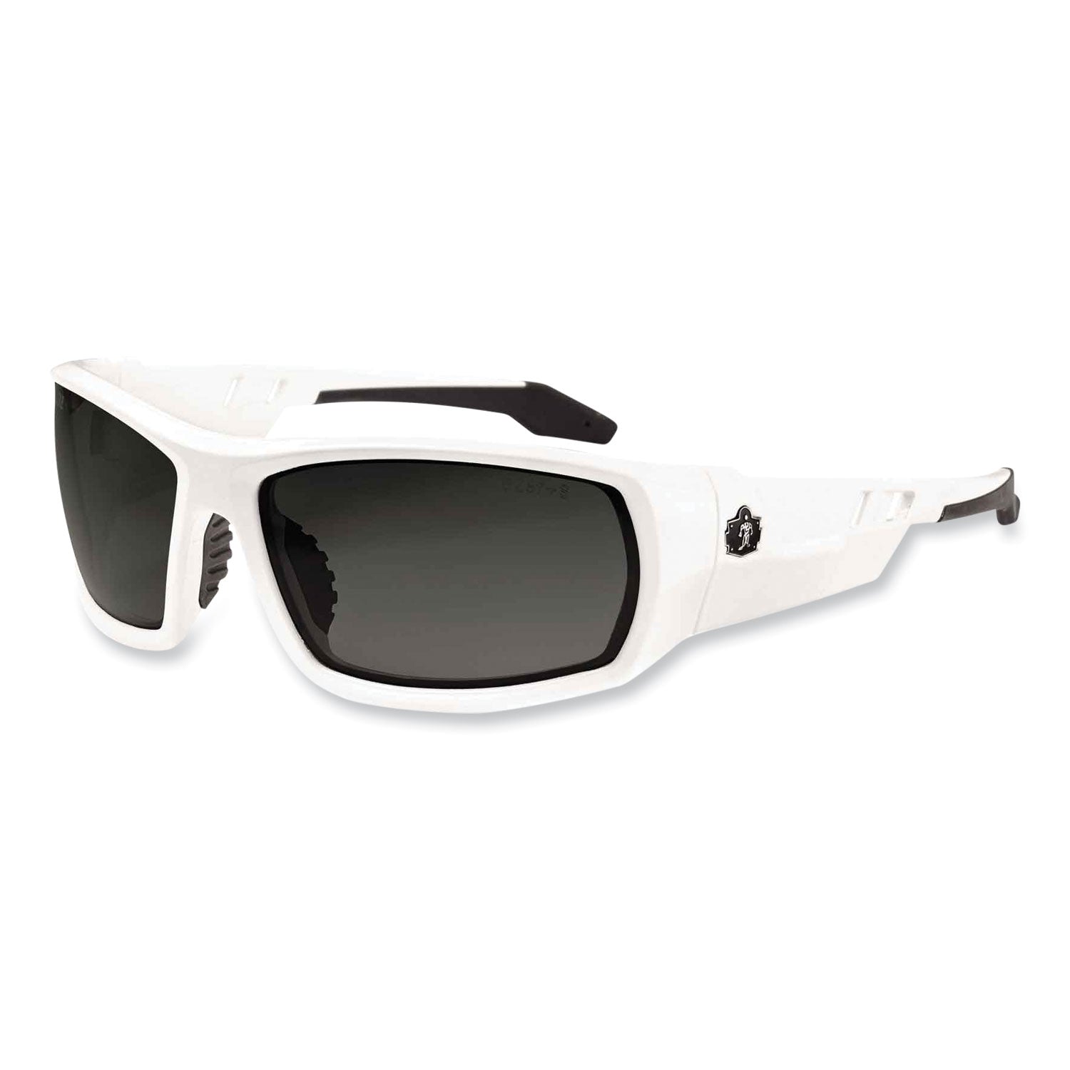 Odin Safety Glasses | White Frame Smoke Lens