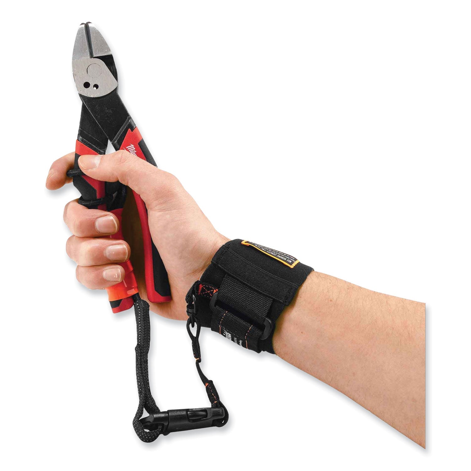 ergodyne® Squids 3116 Pull-On Wrist Lanyard with Buckle, 3 lb Max Working Capacity, 7.5" Long, Black