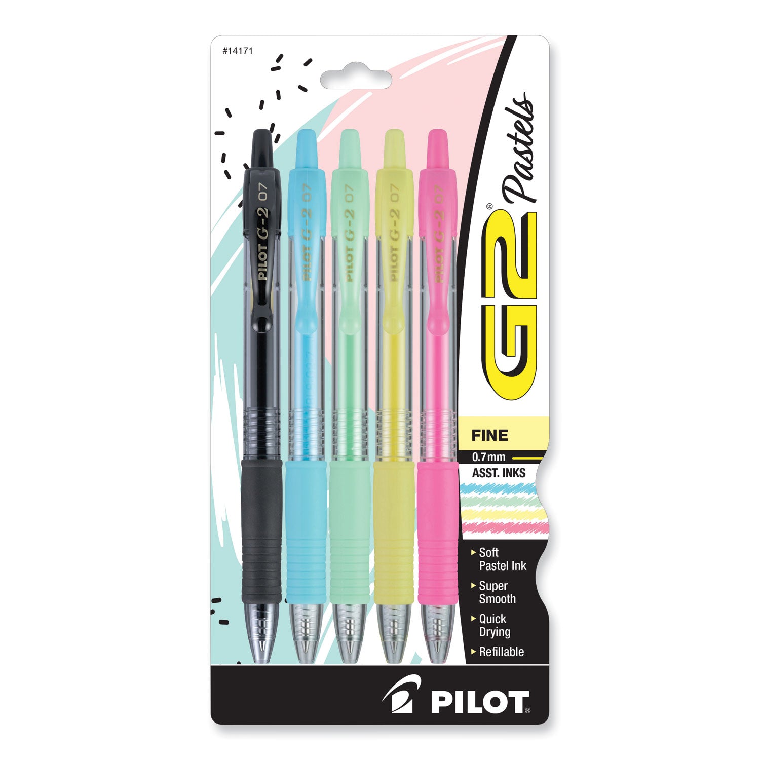 G2 Pastel Gel Pen | Assorted Pastels | 5-Pack