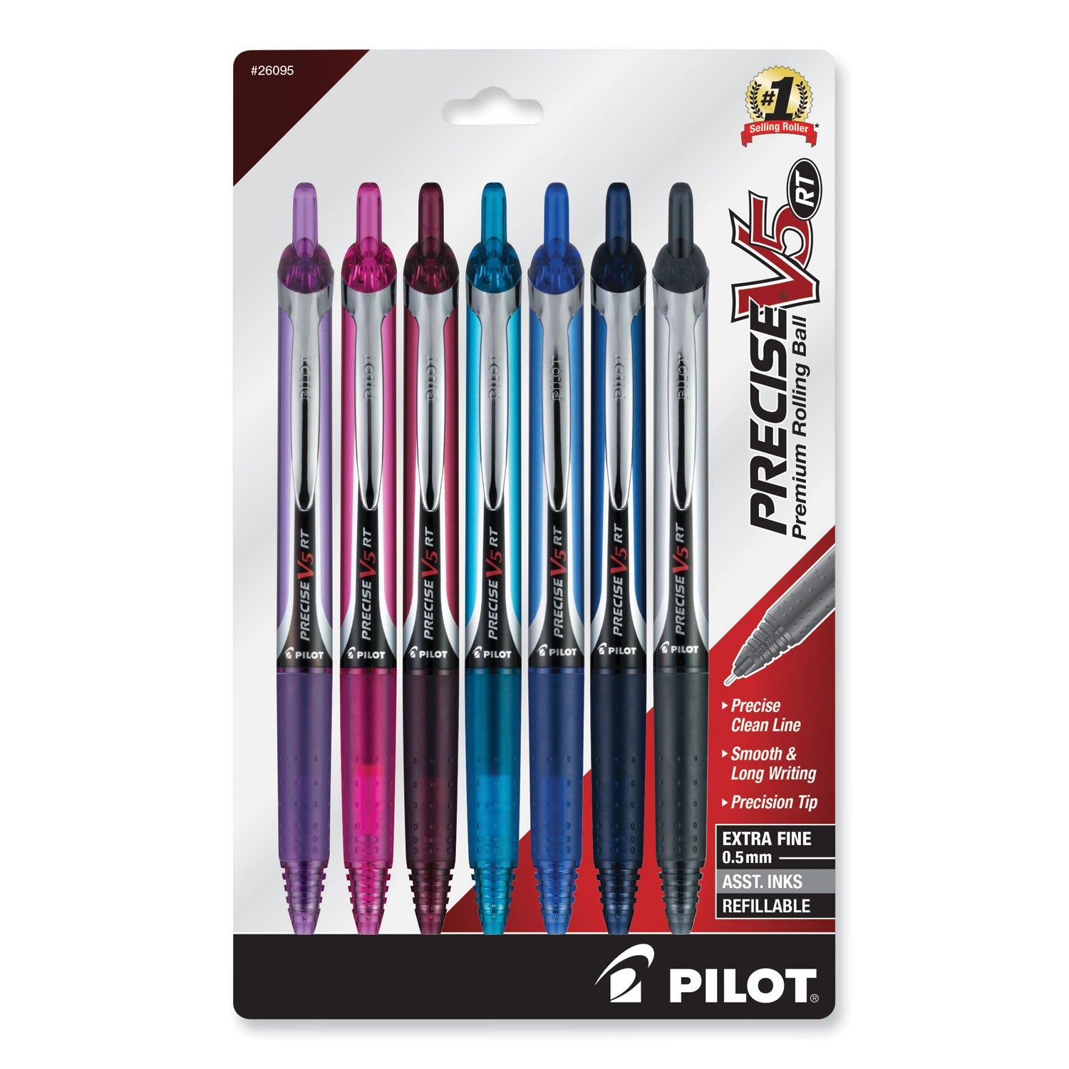 Pilot Precise V5RT Rollerball Pen | Assorted 7/Pk