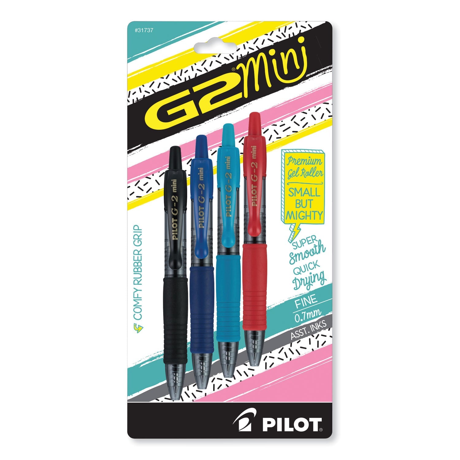 G2 Mini Gel Pen | Assorted, 4/Pack, Pilot®