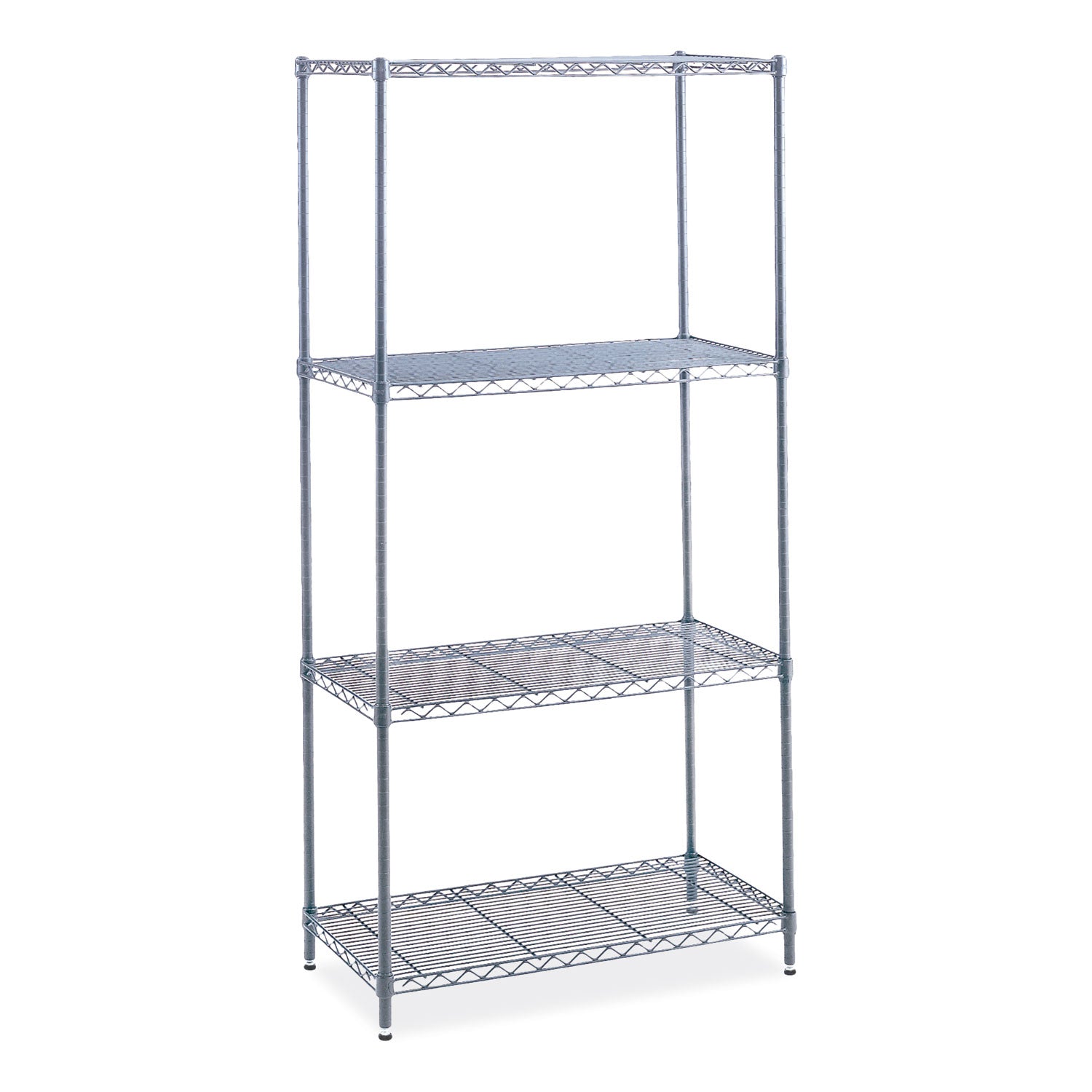 Safco Industrial Wire Shelving | Four-Shelf Gray