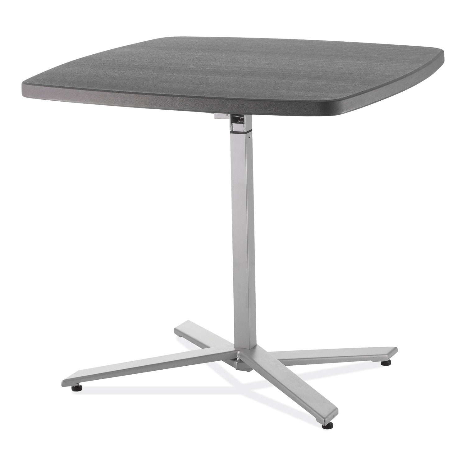 Cafe Time Adj-Height Table | 36" Sq, Charcoal