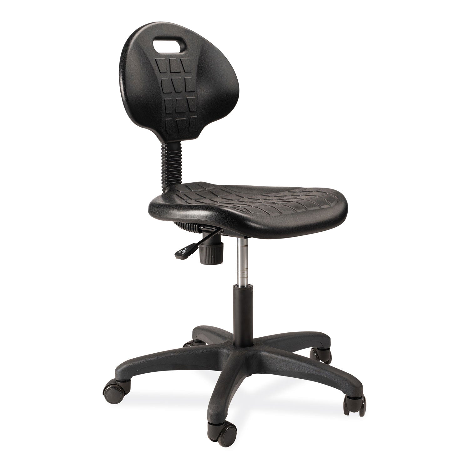 Polyurethane Adj Height Task Chair | 16"-21", Black