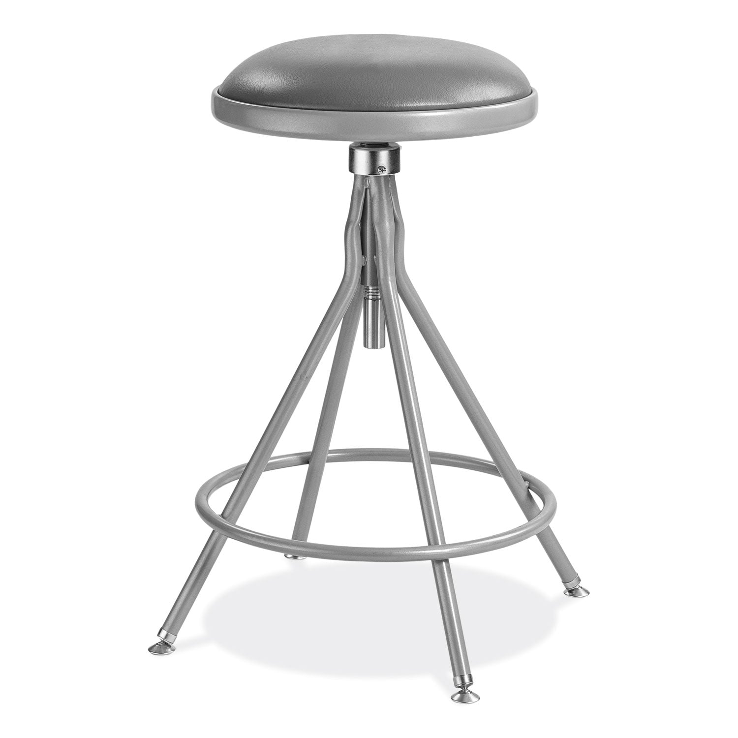 Adj Heavy Duty Padded Swivel Stool | 24"-30", Gray