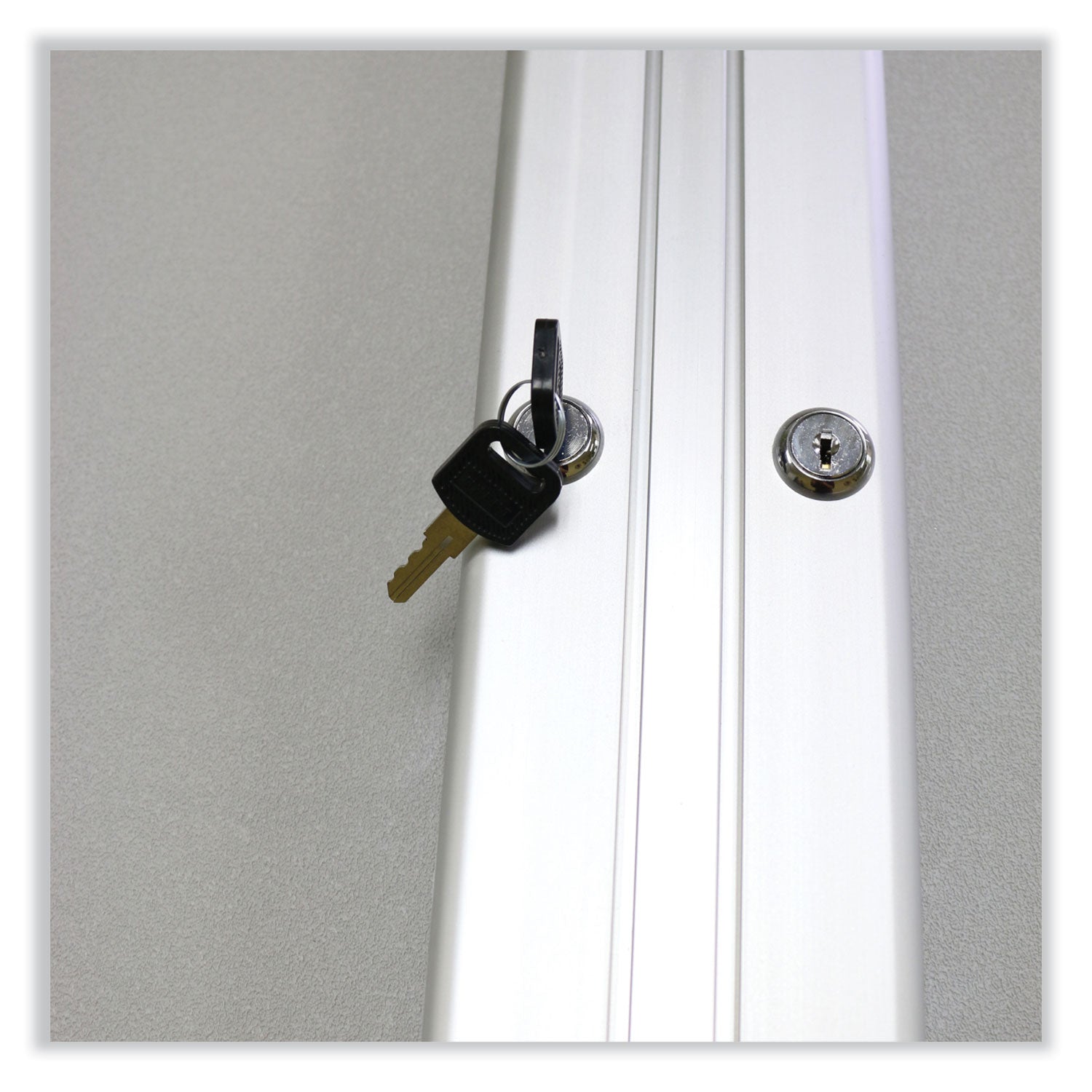 Ghent Enclosed Outdoor Bulletin Board, 72" x 36", Silver Surface, Satin Aluminum Frame - Bloom Skins