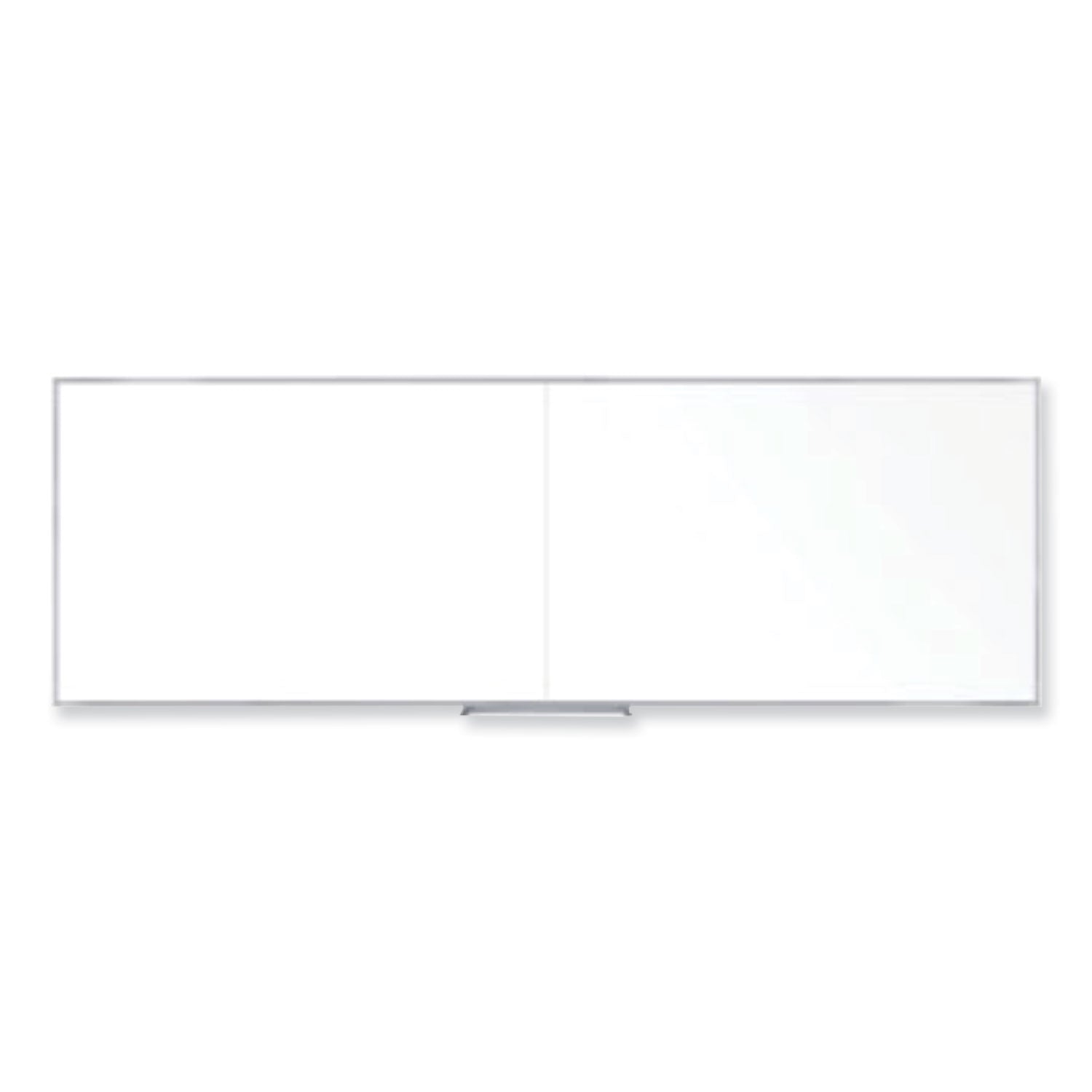 Ghent Non-Magnetic Whiteboard with Aluminum Frame, 144.63" x 48.47", White Surface, Satin Aluminum Frame