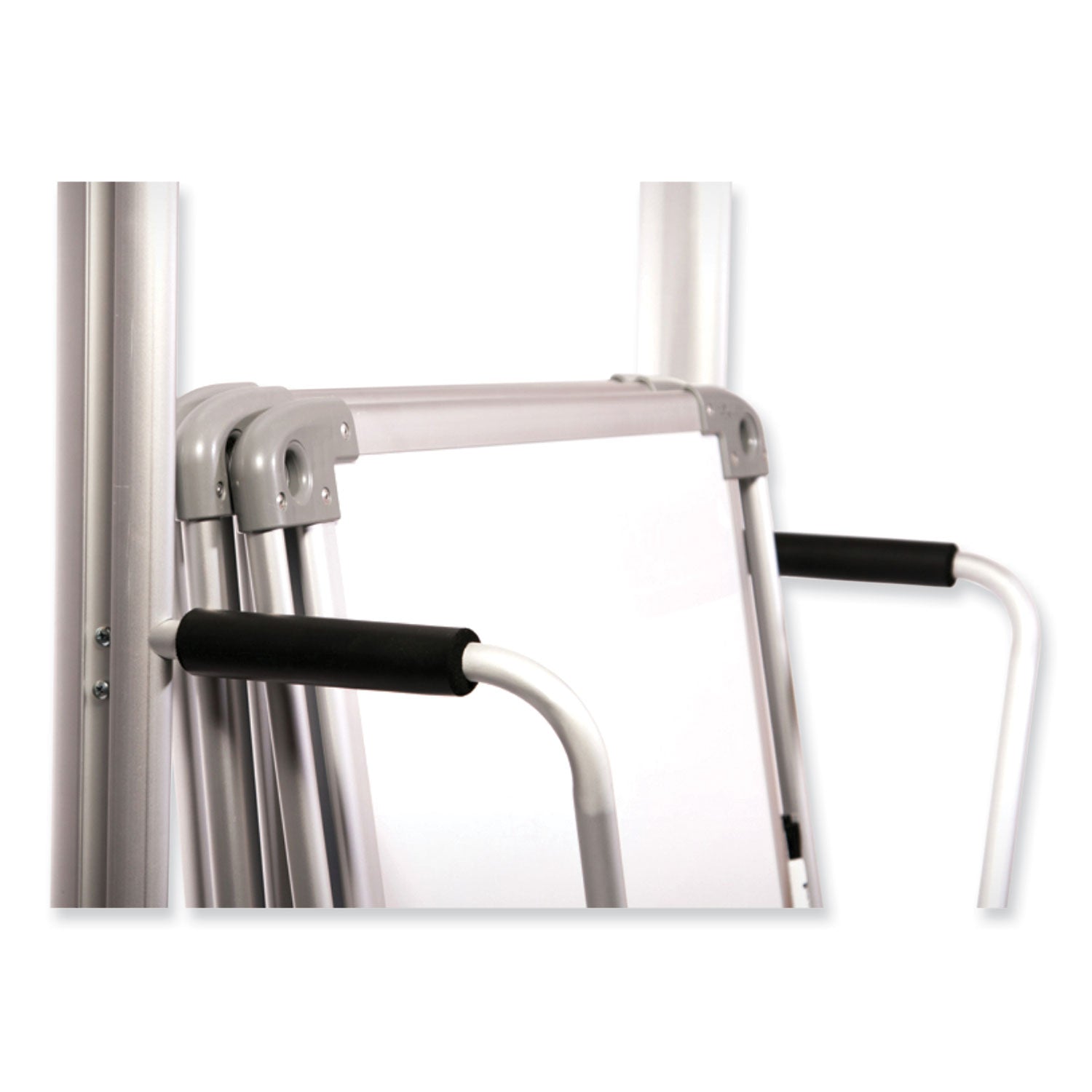 Ghent Nexus Easel Whiteboard, 32" x 76.13", White Surface, Satin Aluminum Frame