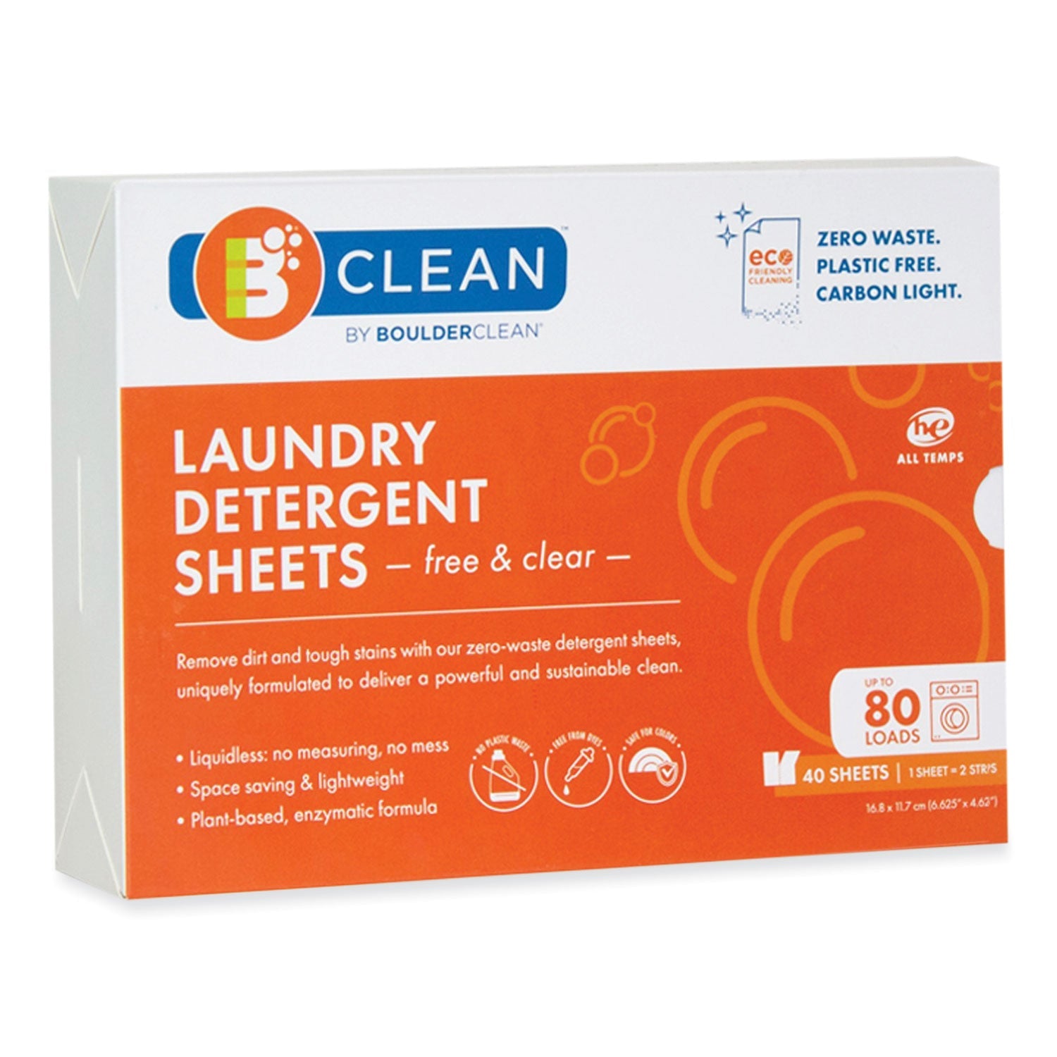 Laundry Detergent Sheets | Boulder Clean | 40/pk