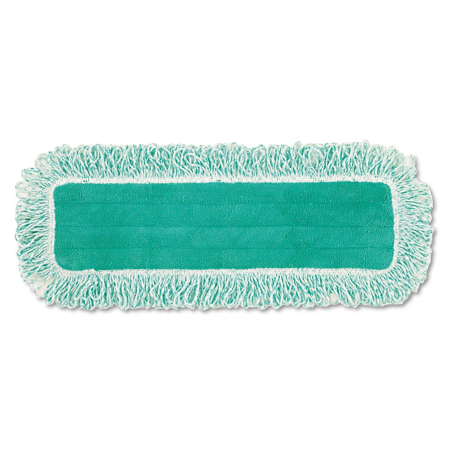 Rubbermaid® Commercial Dust Pad With Fringe, Microfiber, 18" Long, Green, 6/carton