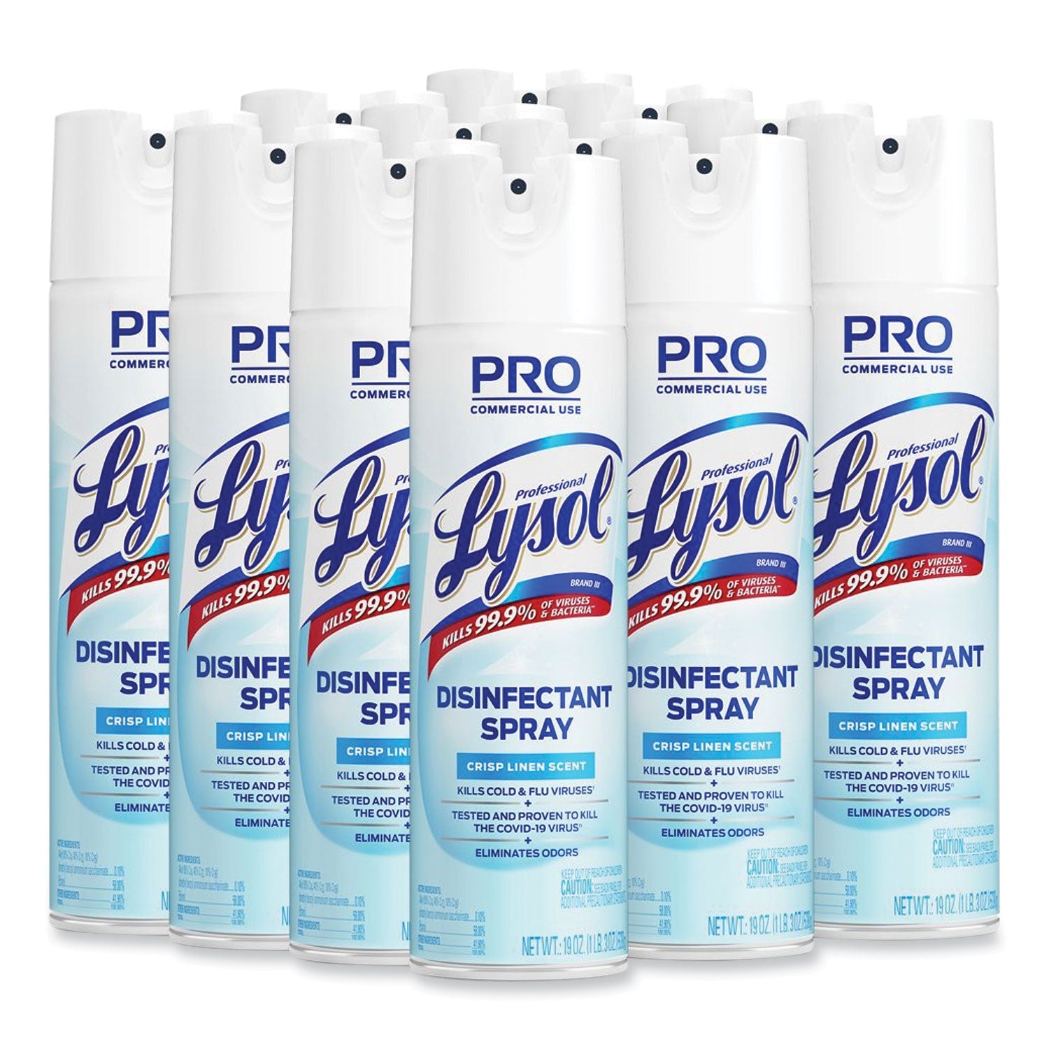 Professional LYSOL® Brand Disinfectant Spray, Crisp Linen, 19 Oz Aerosol Spray, 12/carton