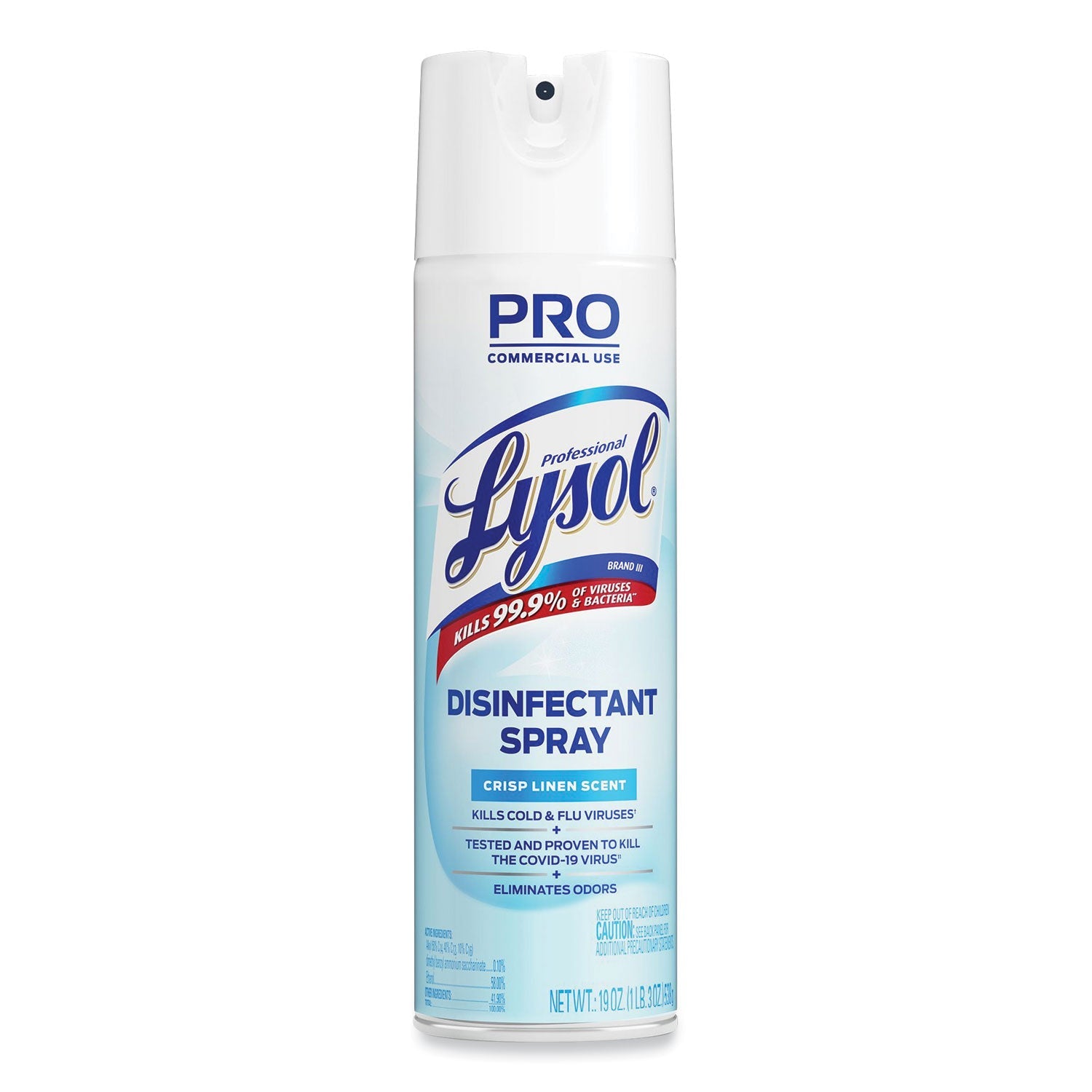 Professional LYSOL® Brand Disinfectant Spray, Crisp Linen, 19 Oz Aerosol Spray