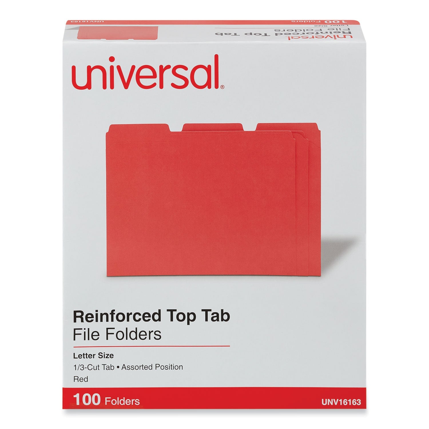 Reinforced Top-Tab File Folders | Red, 100/Box