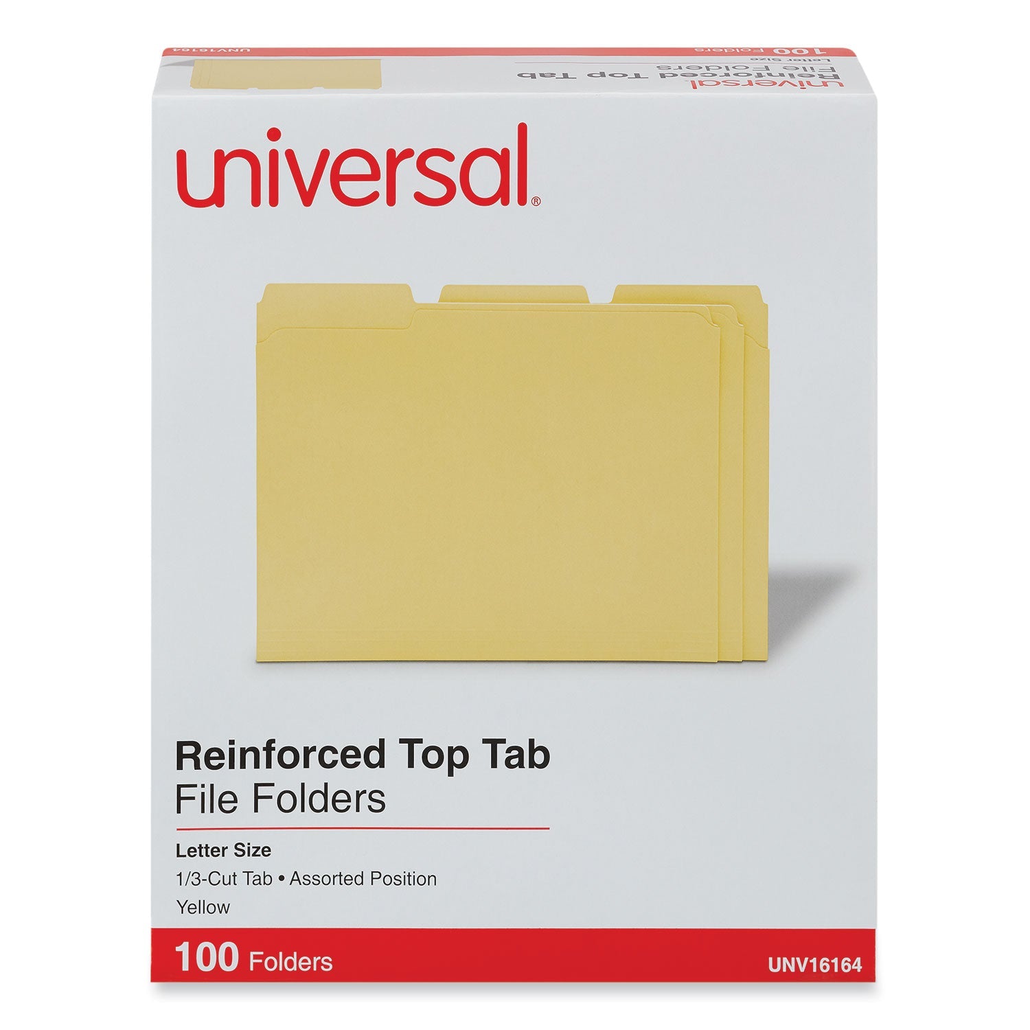 Reinforced Top-Tab File Folders | Yellow, 100/Box