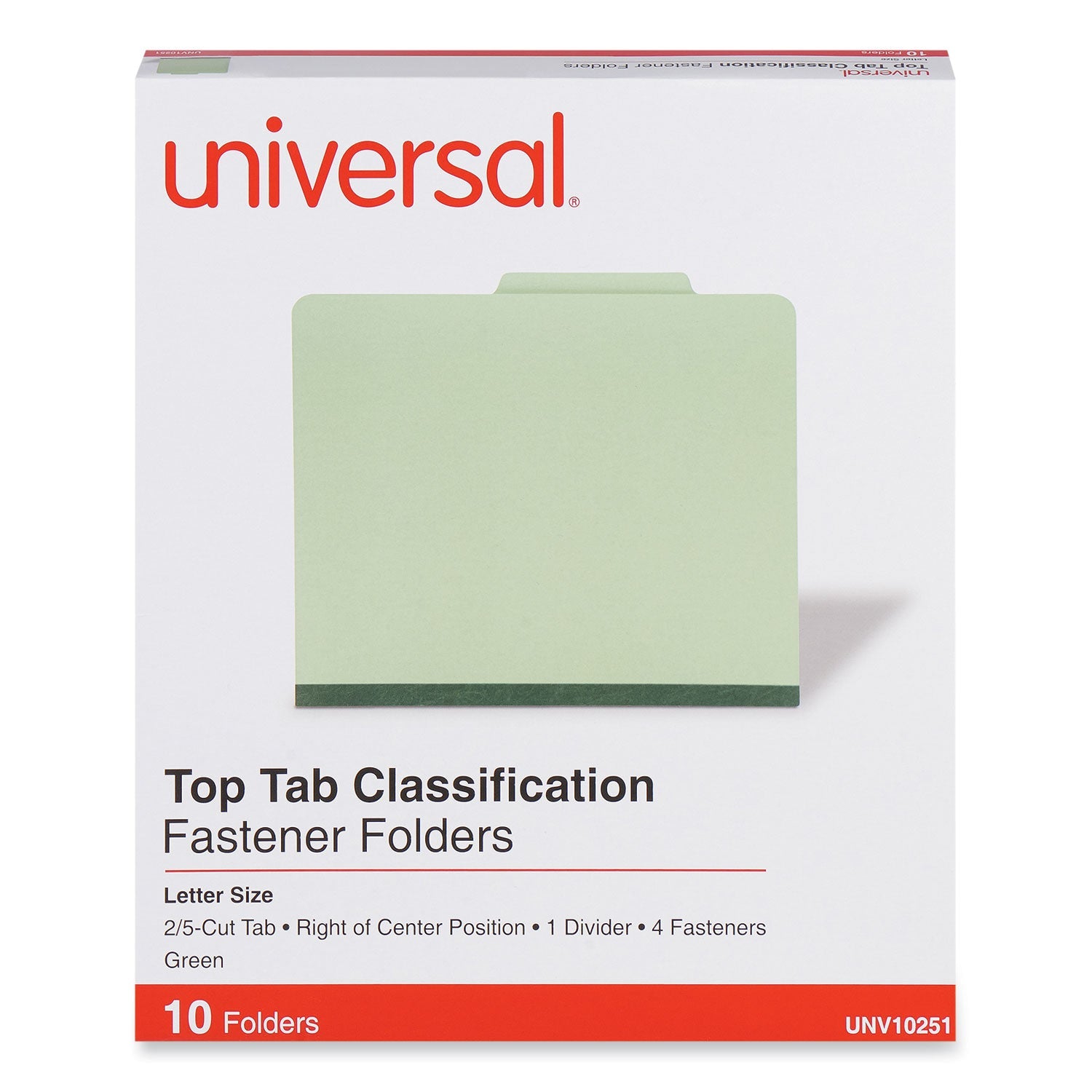 4-Section Classification Folders | Letter, Green
