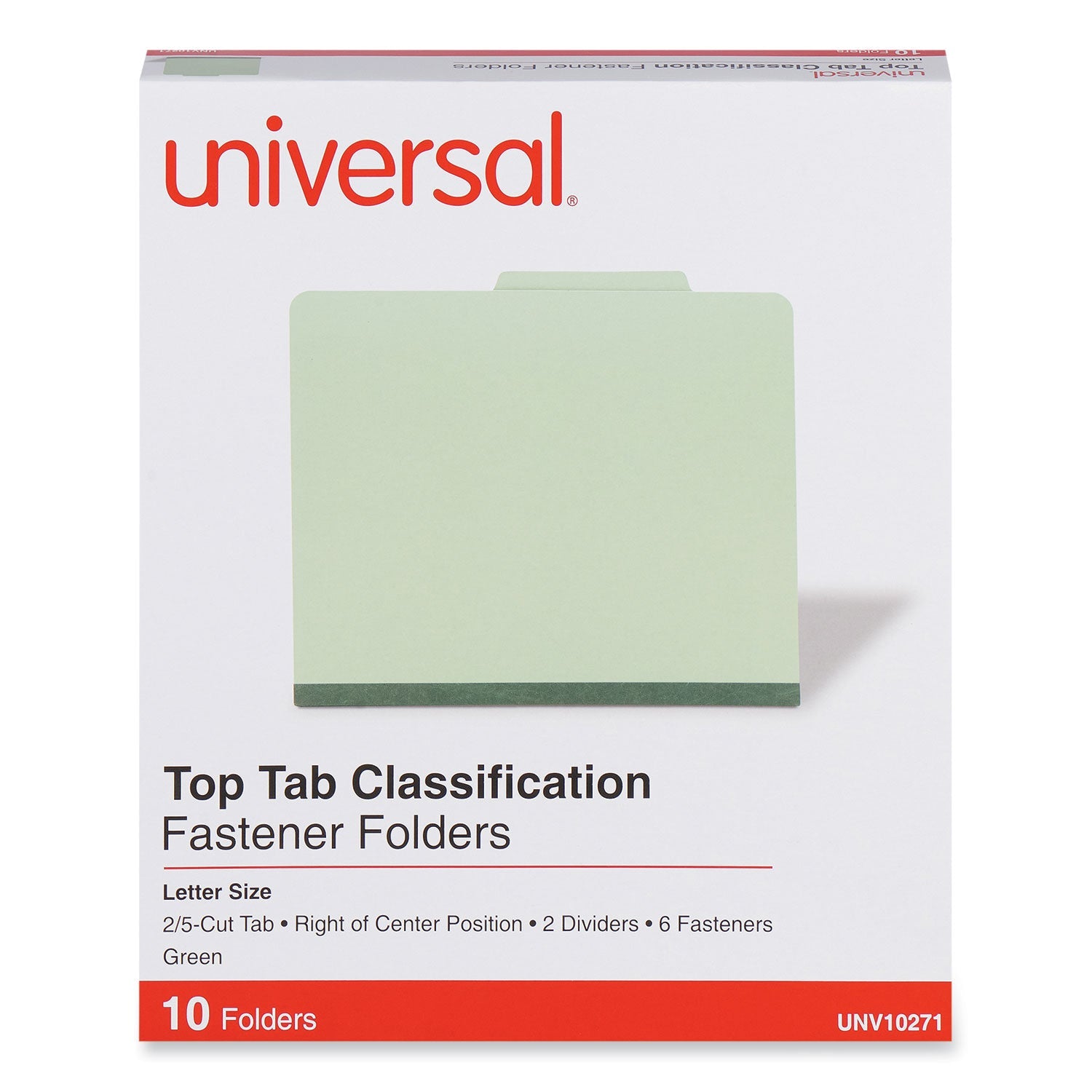 6-Section Classification Folders | Letter, Green