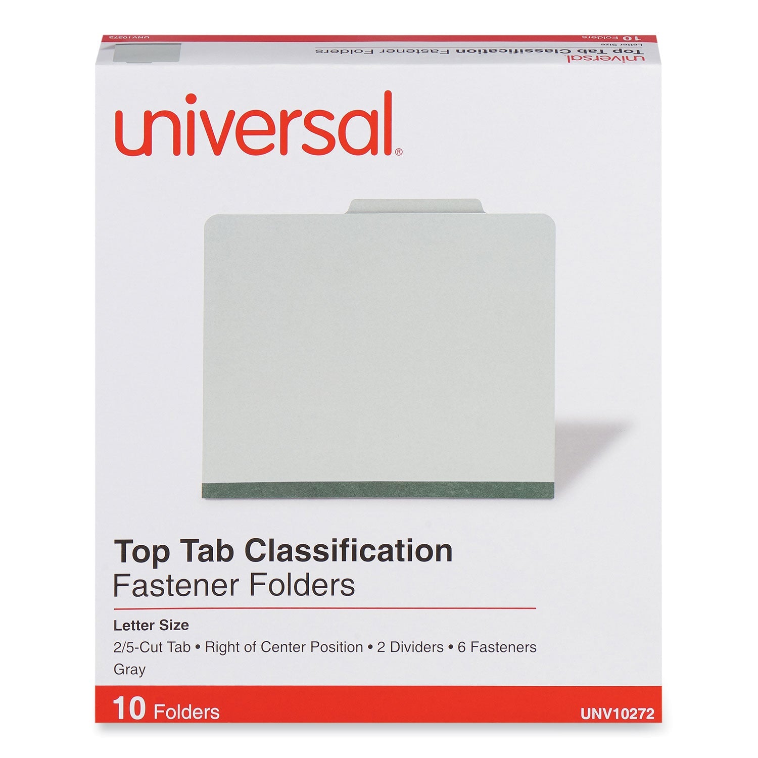 6-Section Classification Folders | Letter, Gray